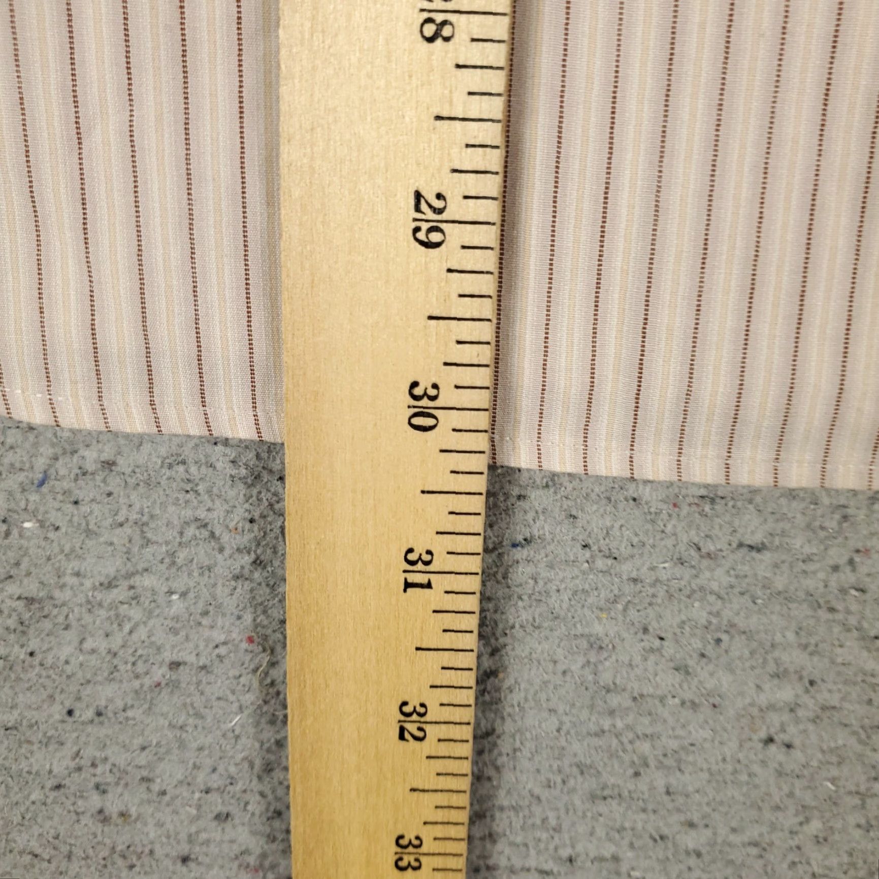 John Varvatos John Varvatos Shirt Mens 16 Beige Striped Dress Button Up Long Sleeve Size 42R - 5 Thumbnail