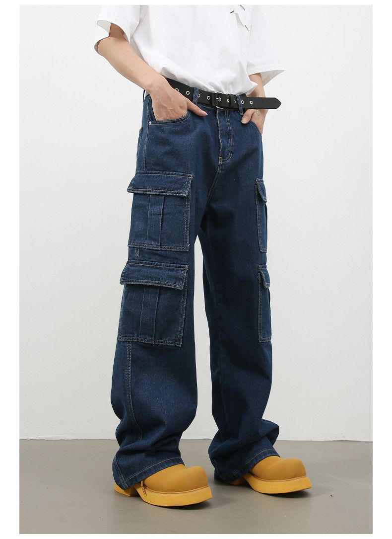 Japanese Brand × Jean Vintage Multi-Pocket Washed Cargo Jeans Size US 32 / EU 48 - 3 Thumbnail