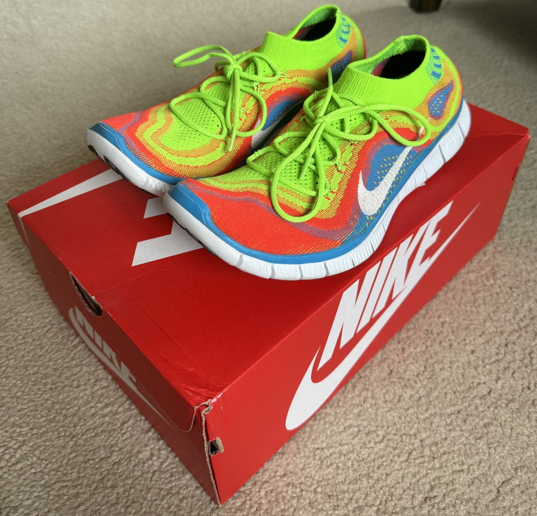 Nike Nike Free Flyknit 5.0 Rainbow Sz 11 Men BRAND NEW Grailed