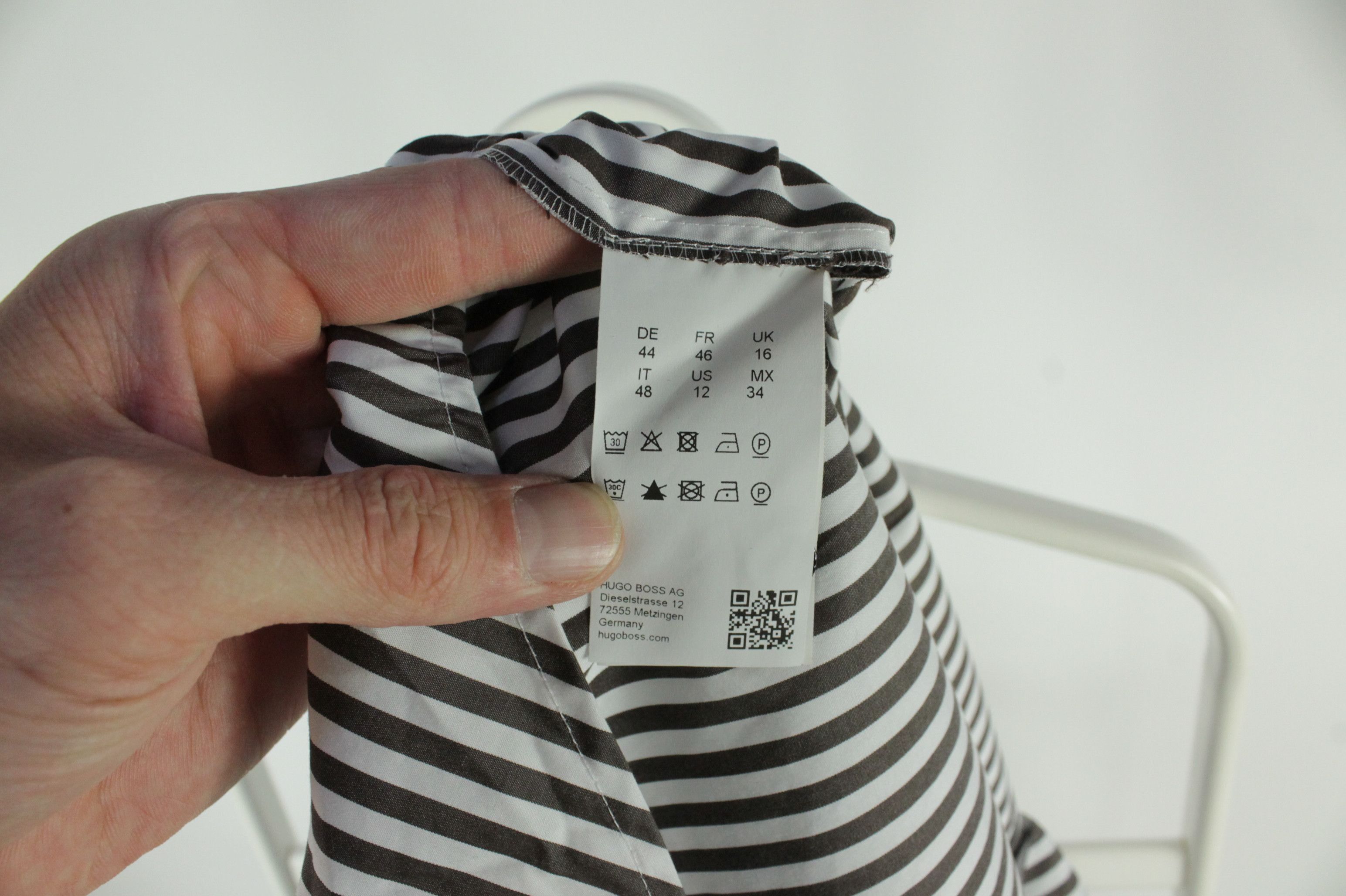 Hugo Boss BOSS Bastripa Relaxed-fit Blouse Striped Cotton Blend Size XL / US 12-14 / IT 48-50 - 12 Thumbnail