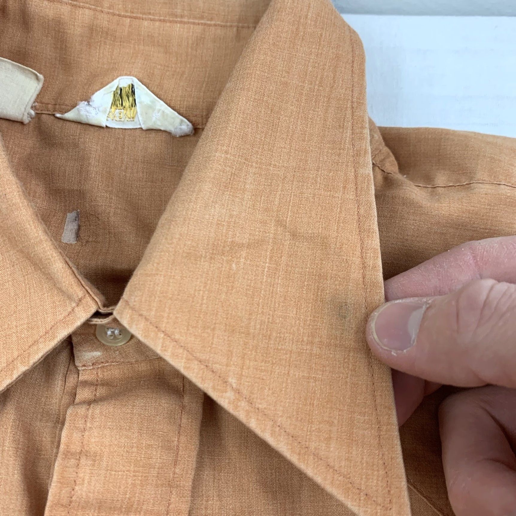 Vintage Vintage Permanent Press Western Shirt Adult Large Long Sleeve Snap Closure Orange Casual 80s Cowboy Outdoors Men Size US L / EU 52-54 / 3 - 4 Thumbnail