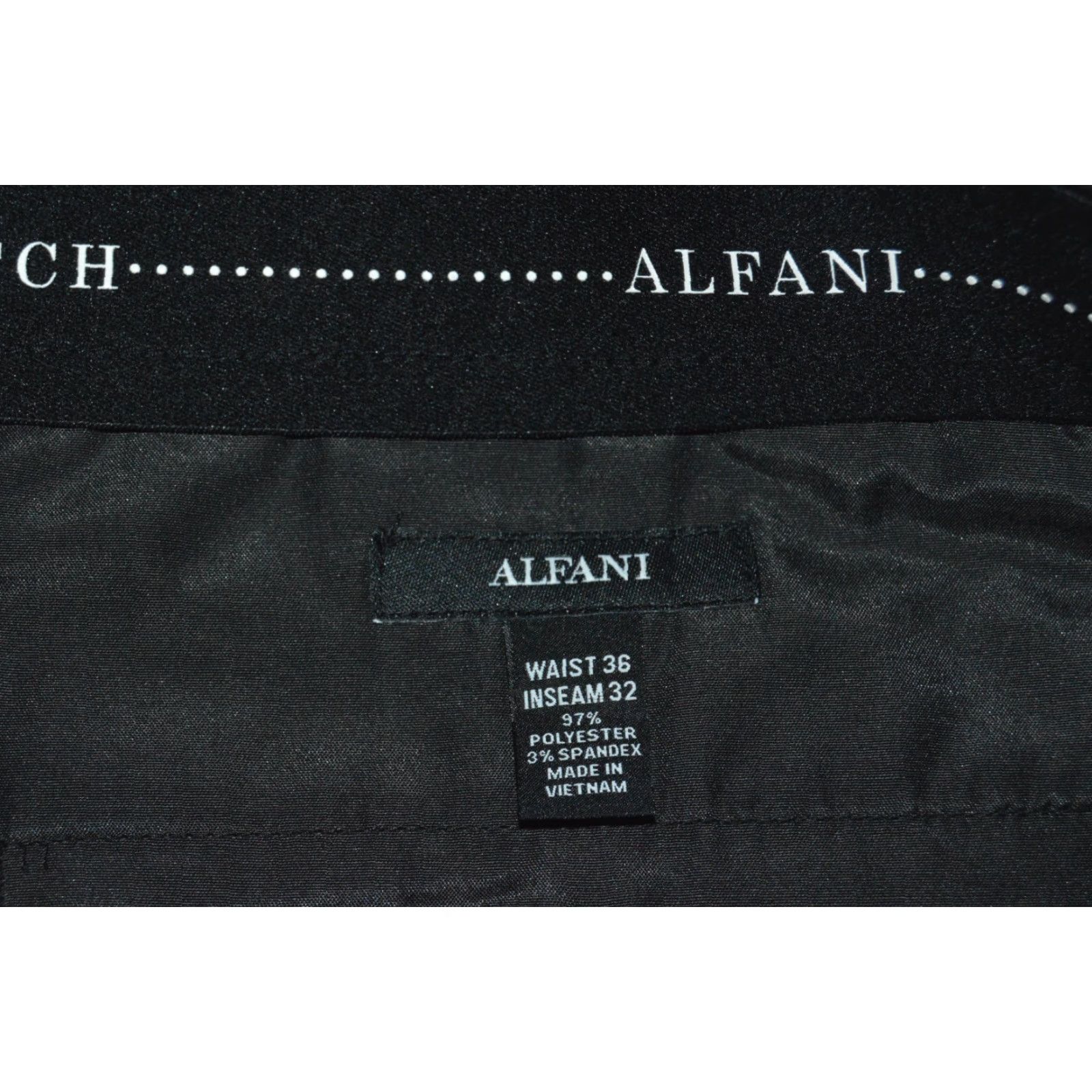 Alfani Alfani Dress Pants Men's Classic-Fit Solid Stretch Black 36x32 Size US 36 / EU 52 - 8 Thumbnail