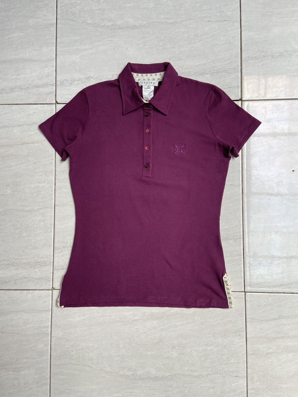 Celine CELINE Purple T-shirt Size US XS / EU 42 / 0 - 5 Thumbnail