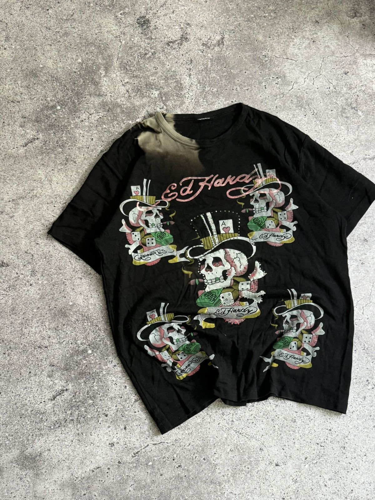 Ed Hardy Vintage Ed Hardy Distressed skull t-shirt Size US L / EU 52-54 / 3 - 2 Thumbnail