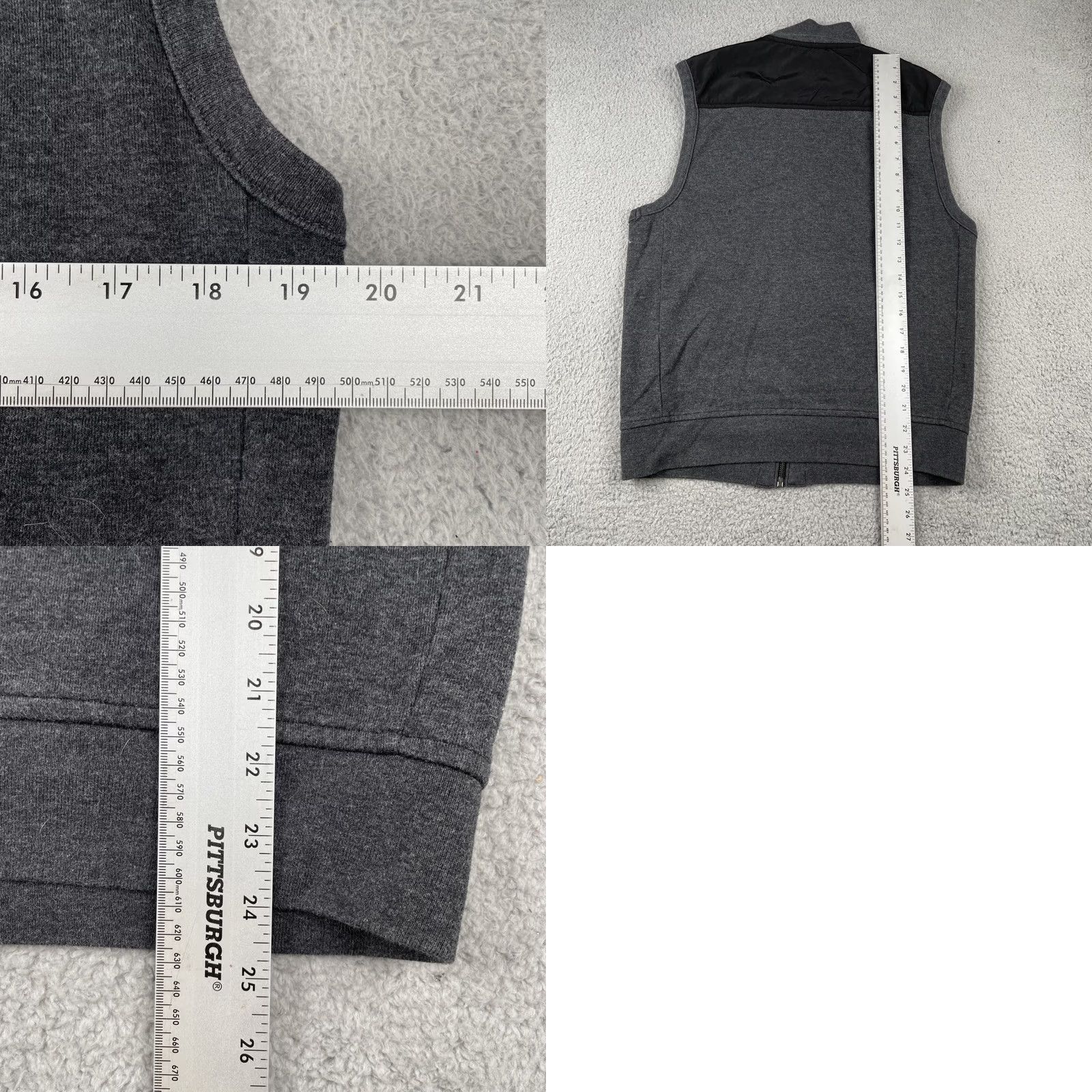 Banana Republic Banana Republic Vest Mens M Quilted Zip Up Sweater Outer Shell Polyester Gray Dark GrayEU C UC Size US M / EU 48-50 / 2 - 9 Thumbnail