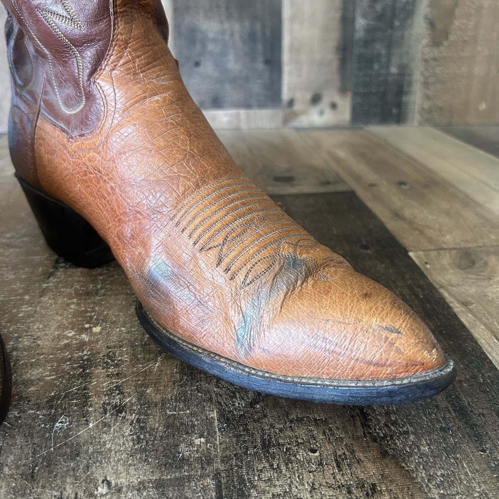 Panhandle Slim Panhandle Slim Vintage Smooth Ostrich Cowboy Boots Mens 12 D Size US 12 / EU 45 - 11 Thumbnail
