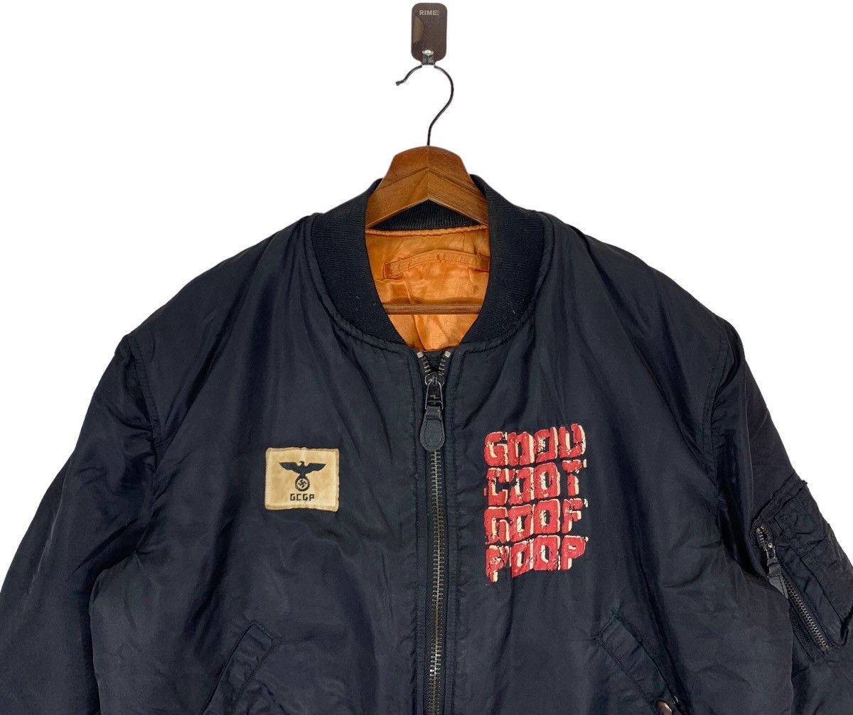 Hiroshi Fujiwara VINTAGE 90s THE SCUM LIVES ON ROCK BAND BOMBER ZIPPER JACKET Size US L / EU 52-54 / 3 - 4 Thumbnail