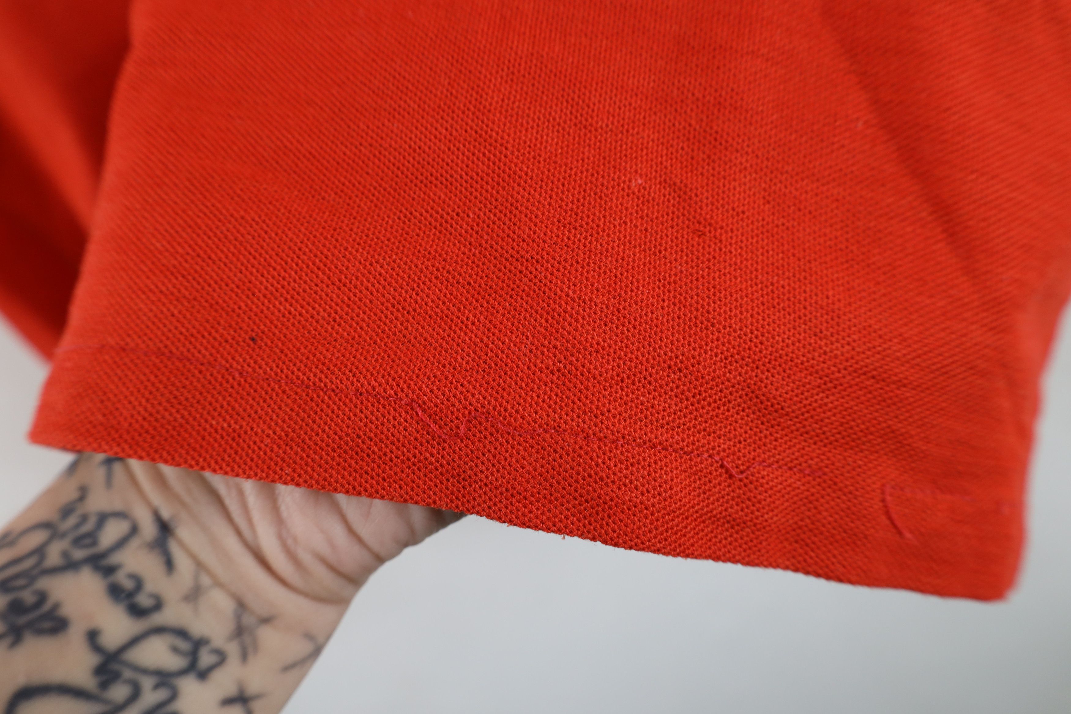 Vintage Vintage 70s Streetwear Gusset Collared Polo Shirt Orange USA Size US L / EU 52-54 / 3 - 8 Thumbnail
