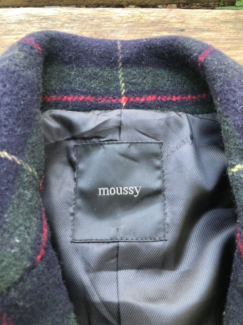 Japanese Brand × MOUSSY Moussy Tartan Wool Coat Jacket Size US S / EU 44-46 / 1 - 4 Thumbnail