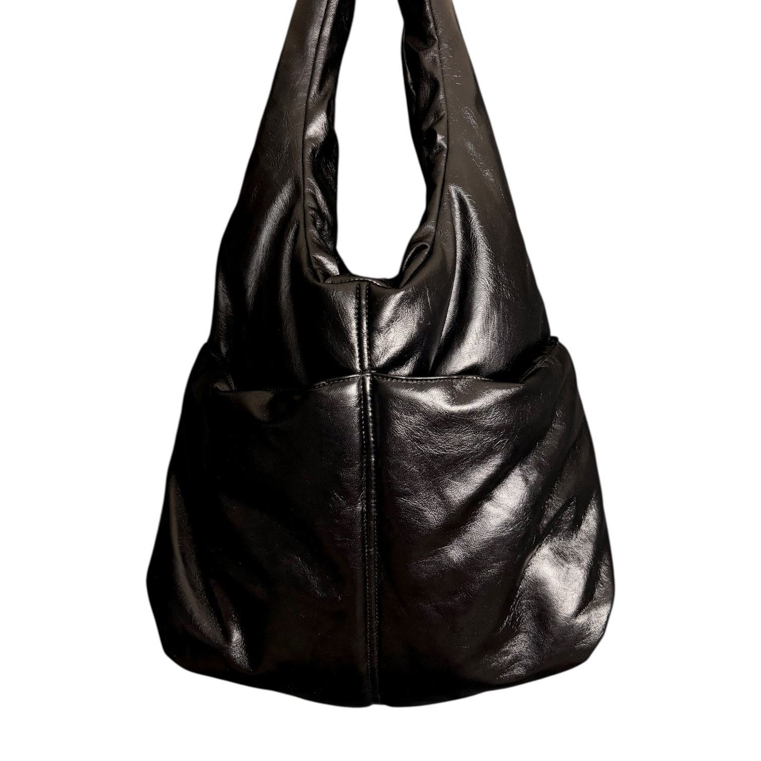 Topshop Topshop Puffy Black Single Compartment Purse Tote Bag Size ONE SIZE - 1 Thumbnail