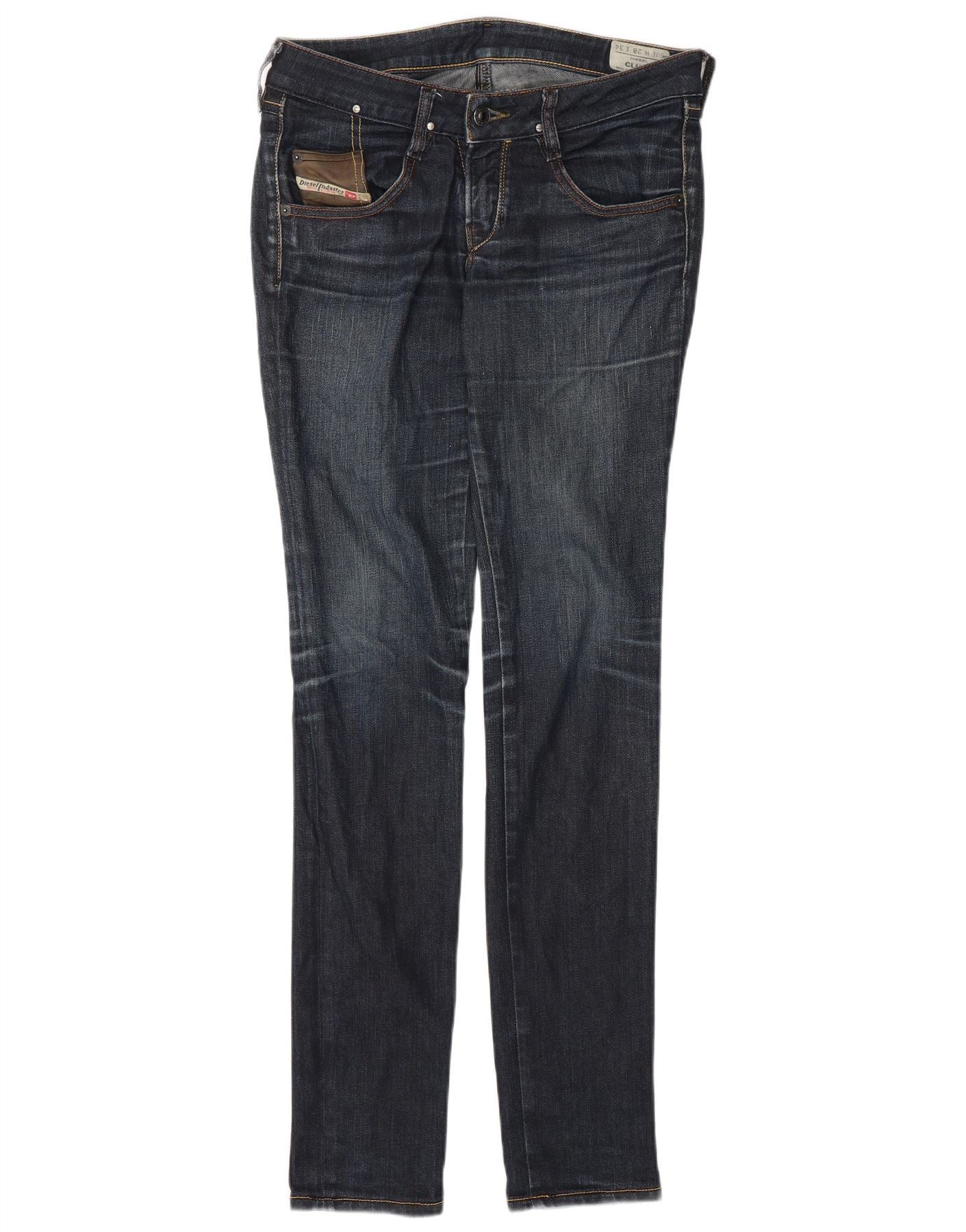 Diesel Womens Clush Skinny Jeans W28 L34 Navy Blue Size 42" / US 20 - 1 Thumbnail