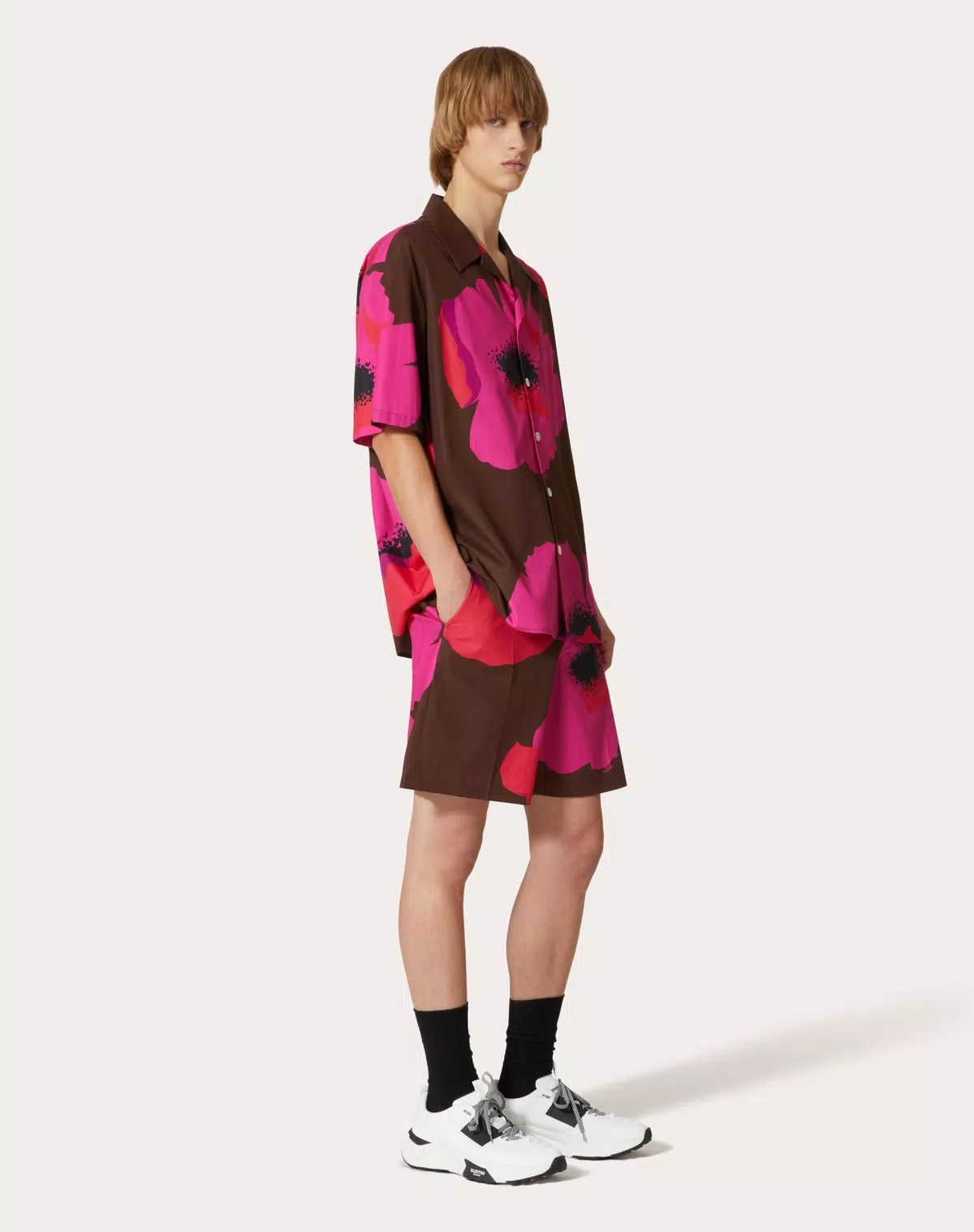 Valentino oc11z0725 Cotton Poplin Bermuda Shorts in Multicolor Size US 32 / EU 48 - 3 Thumbnail