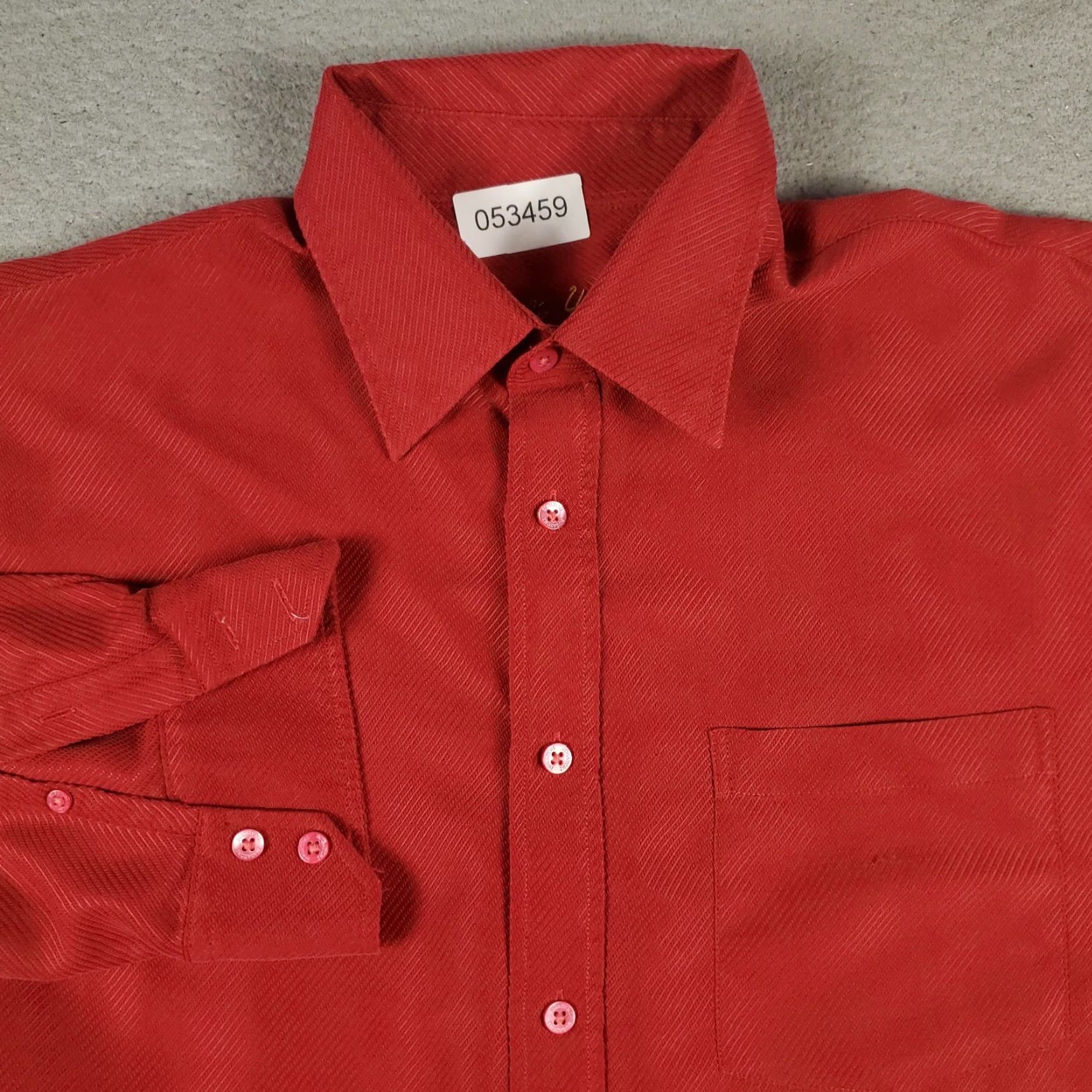 BUGATCHI Bugatchi Uomo Button-Up Shirt Mens Large Red Long Sleeve Casual Classic Preppy Size US L / EU 52-54 / 3 - 2 Thumbnail