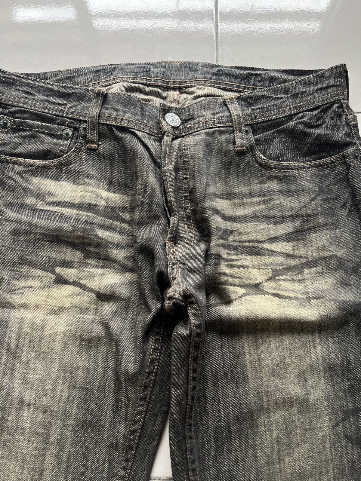 If Six Was Nine Vintage Edge Rupert Claws Punk Gothic Straight Cut Jeans Size US 32 / EU 48 - 6 Thumbnail