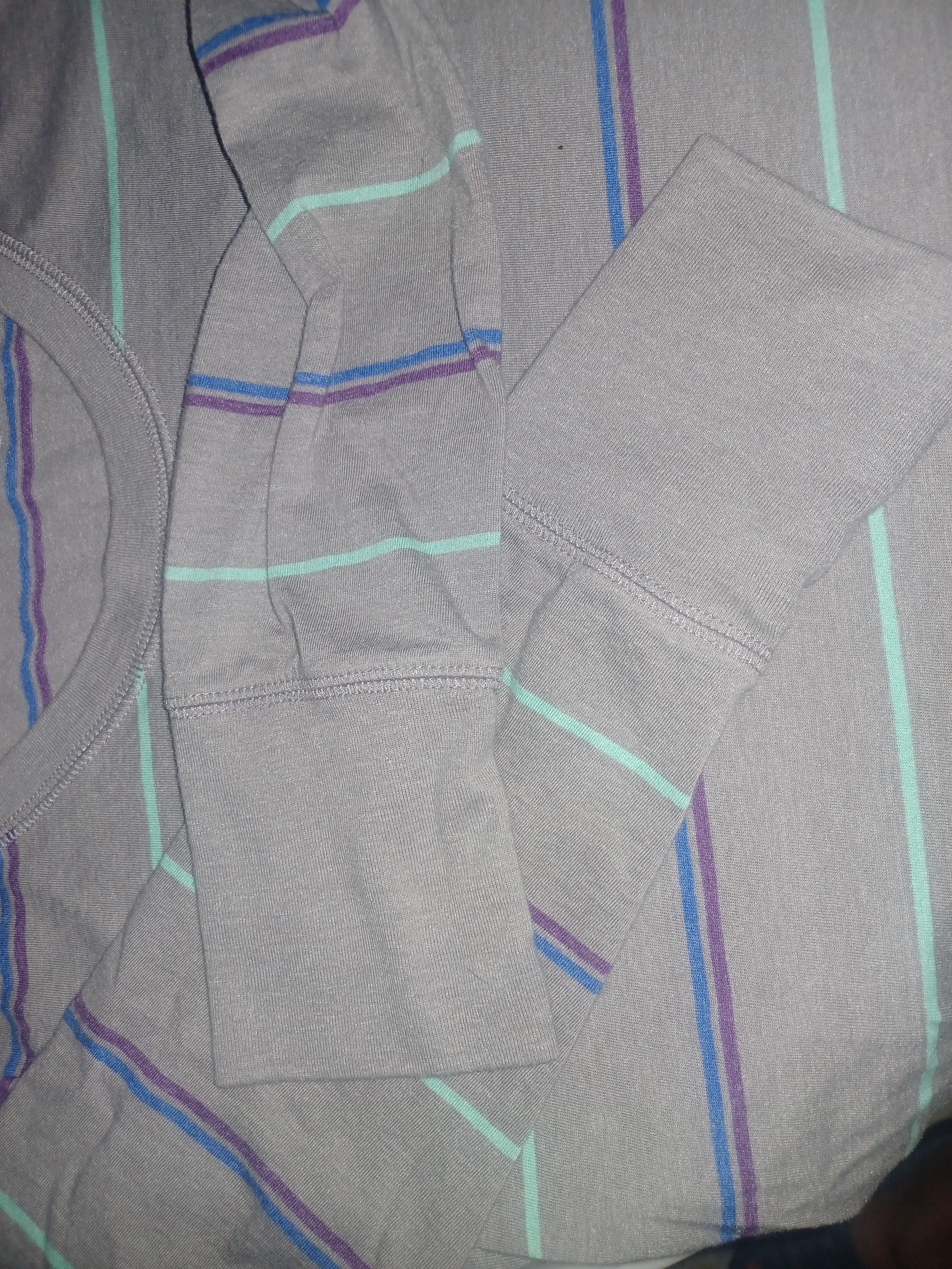 Other Mossimo Supply Co. Women's Casual Tee Large Gray Striped Size L / US 10 / IT 46 - 3 Thumbnail