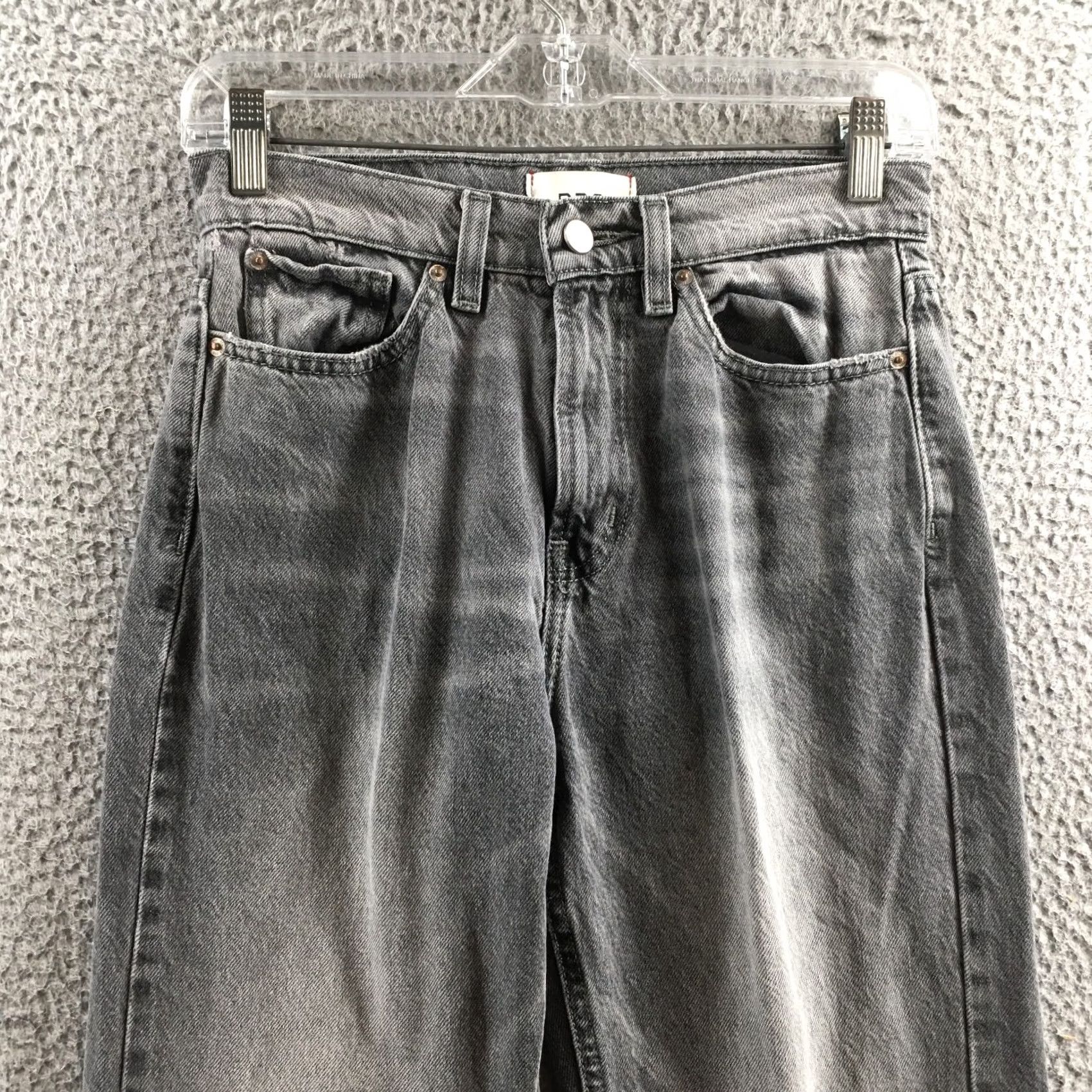 Bdg BDG Cowboy Jeans Womens 26 Gray High Rise Straight Denim Distressed Raw Hem Jeans Size 26" / US 2 / IT 38 - 2 Thumbnail