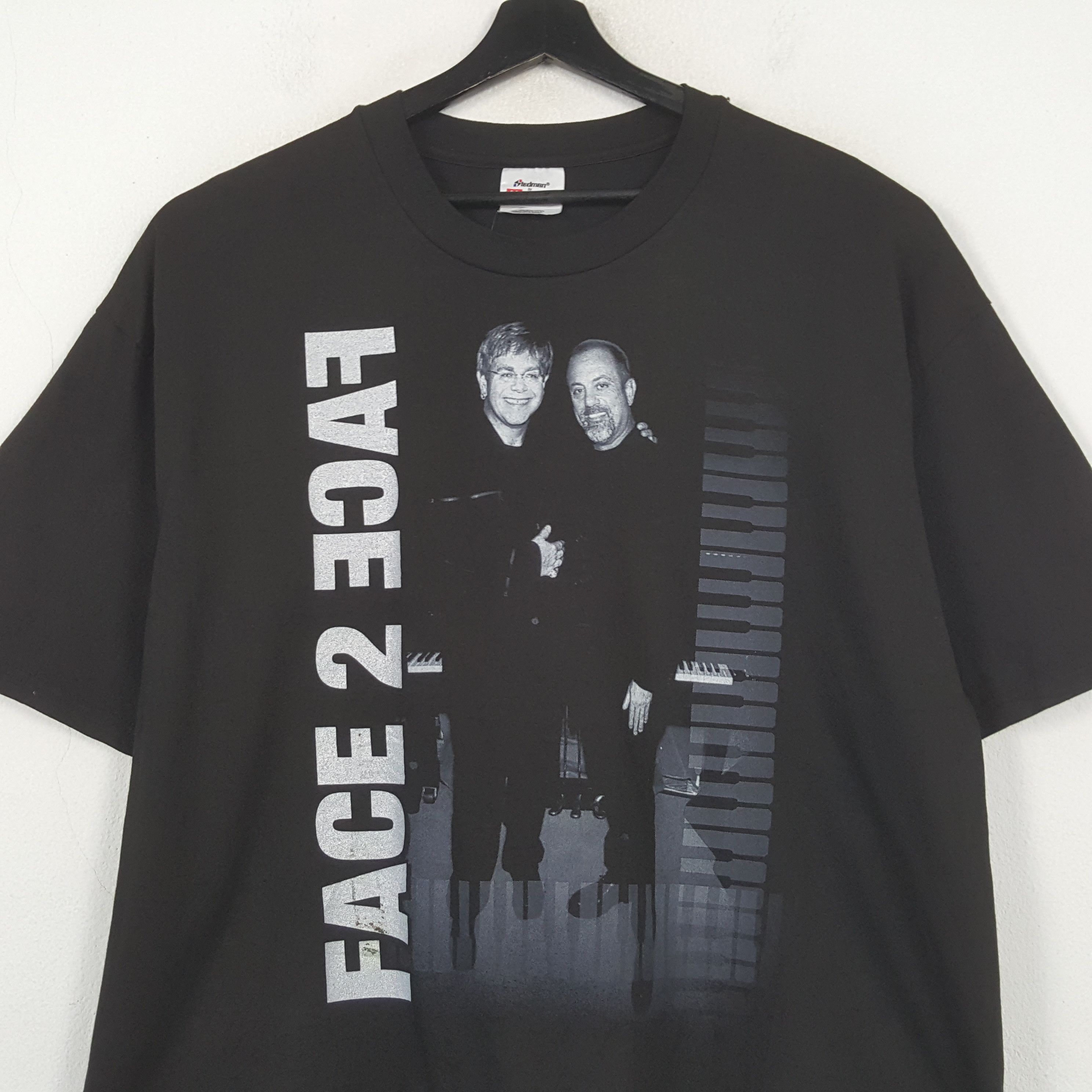 Hanes FACE 2 FACE Elton John Billy Joel Vintage Tshirt 31 Size US XL / EU 56 / 4 - 2 Thumbnail