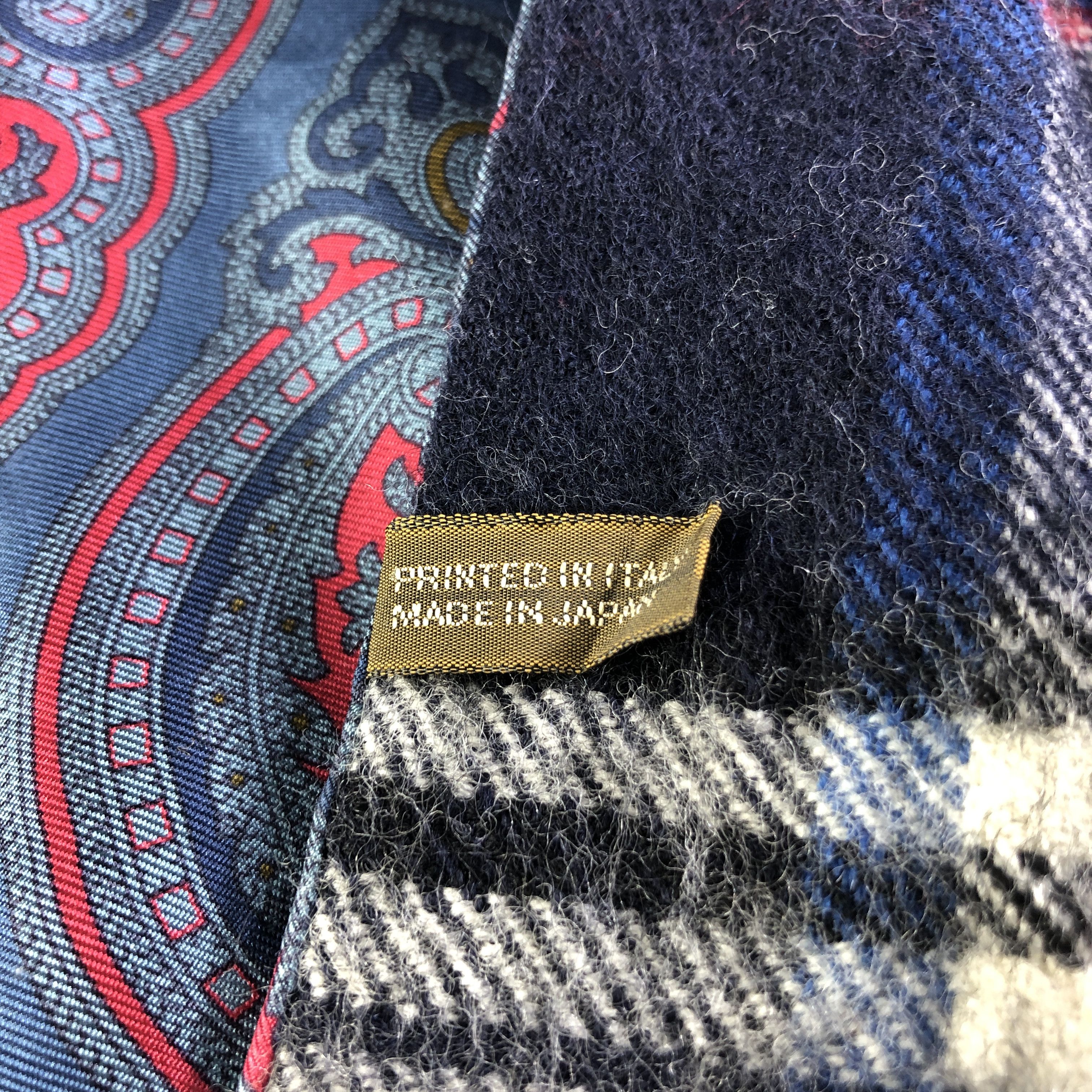 Vintage Rafaello Paisley Silk/Wool Scarf Muffler Neckwear V2785 Size ONE SIZE - 6 Thumbnail
