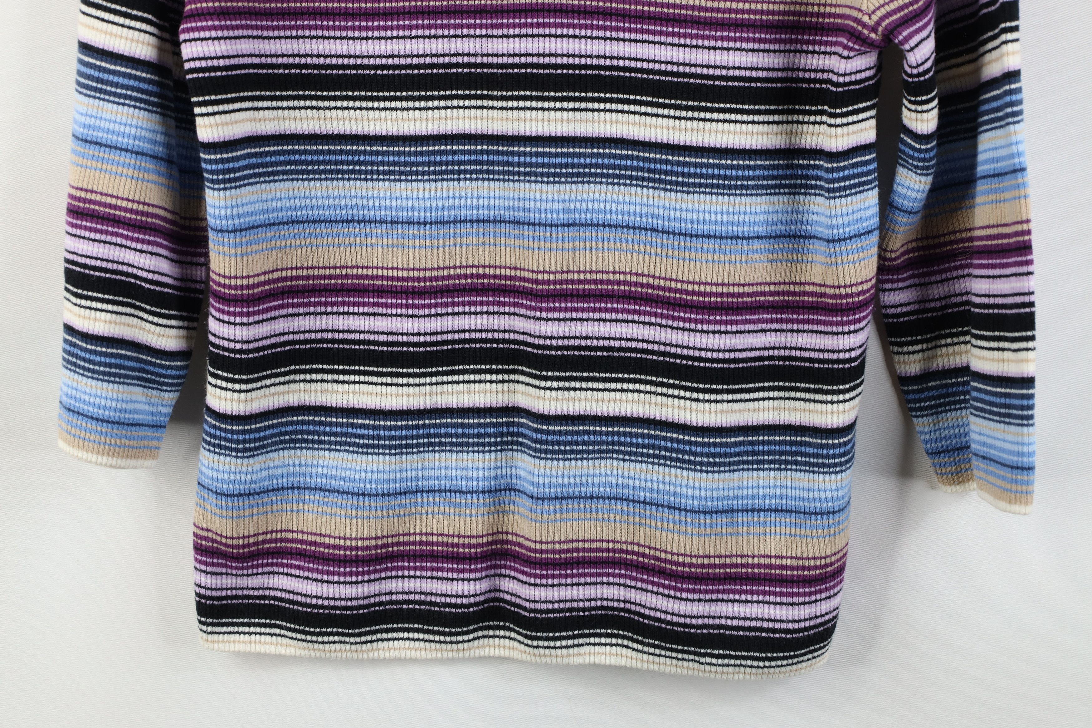 Vintage Vintage 90s Y2K Streetwear Striped Ribbed Knit T-Shirt USA Size M / US 6-8 / IT 42-44 - 3 Thumbnail