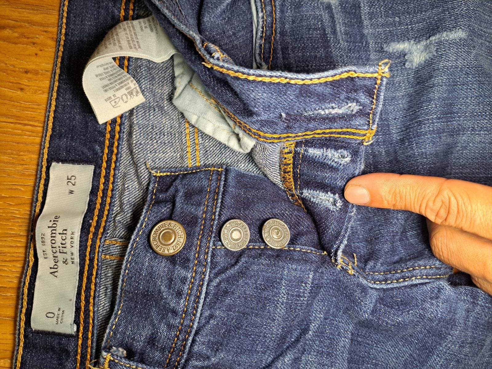 Abercrombie & Fitch Abercrombie & Fitch Jeans Womens Size 0 W25 Blue 100% Cotton Size 25" / US 0 / IT 36 - 5 Thumbnail