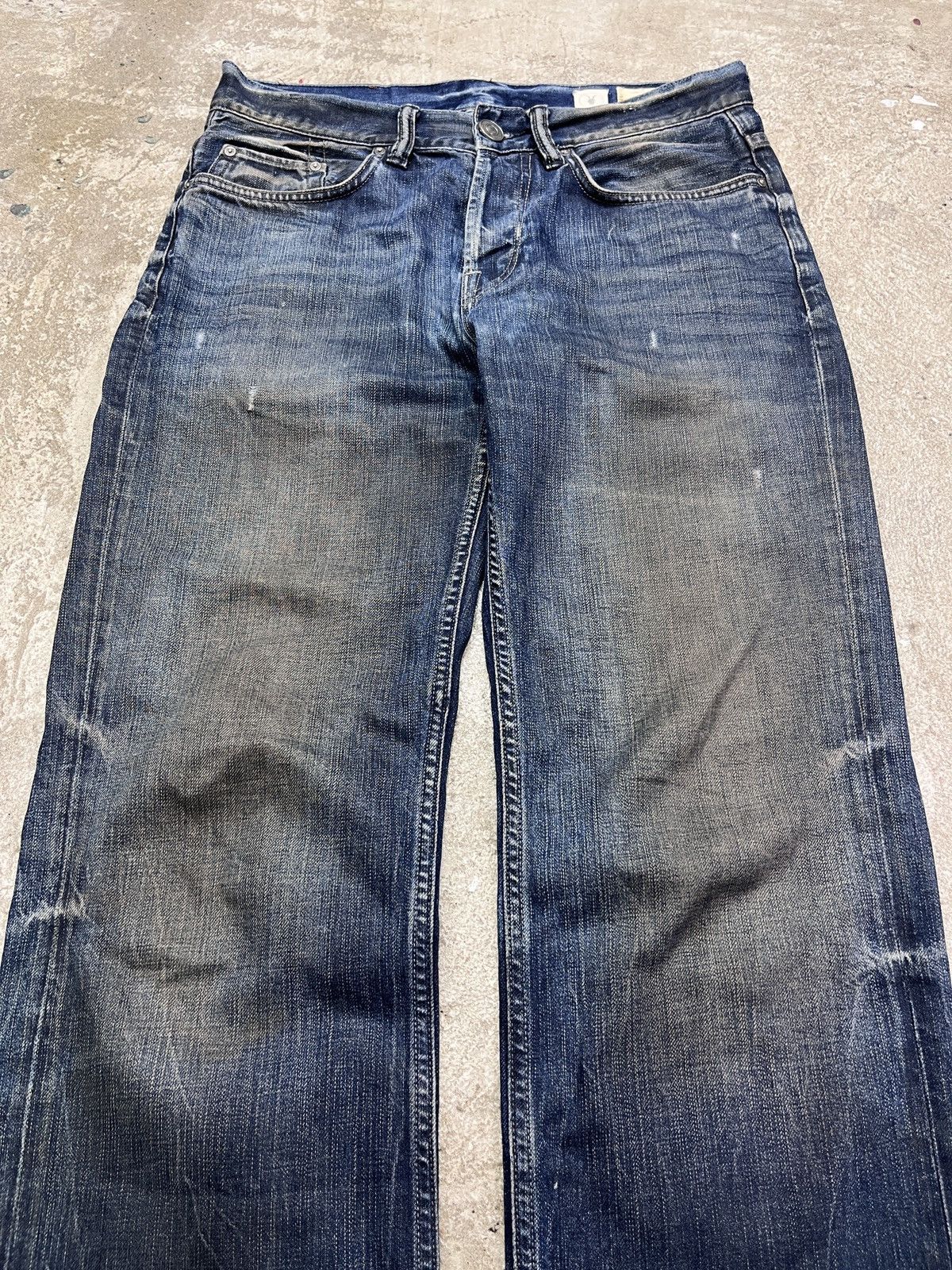 Allsaints × Vintage ALLSAINTS DIRTY FADE DENIM PANTS - LOT № 3149 Size US 30 / EU 46 - 3 Thumbnail