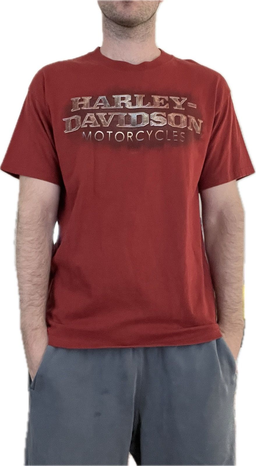 Harley Davidson Harley Davidson 2011 Central Maine Maroon Burgundy T shirt Size US L / EU 52-54 / 3 - 6 Thumbnail