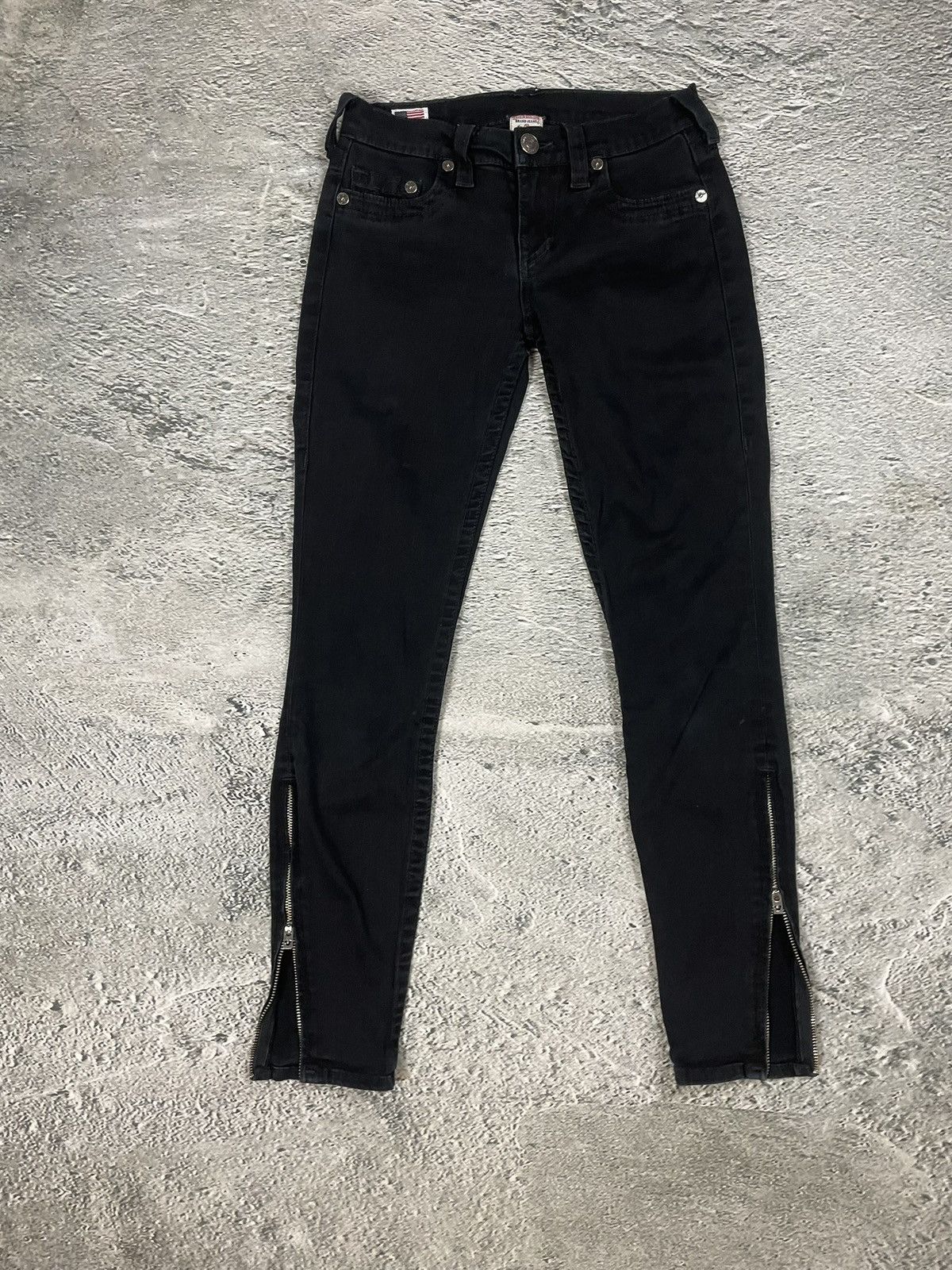 True Religion True Religion jeans biker black vintage Y2K slim skinny Size 26" / US 2 / IT 38 - 1 Thumbnail