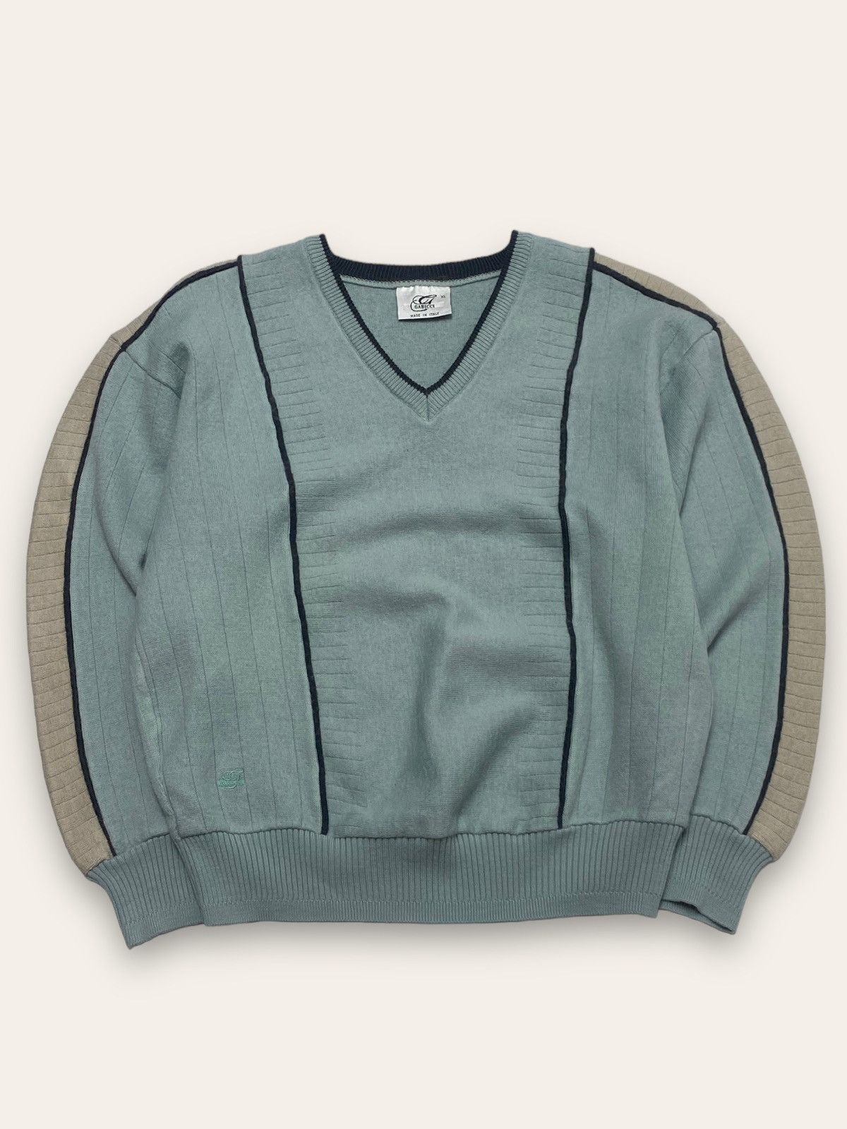 Vintage 90s Vintage GABICCI Crazy Style Oldmoney Wool Luxury Sweater Size US XL / EU 56 / 4 - 1 Thumbnail