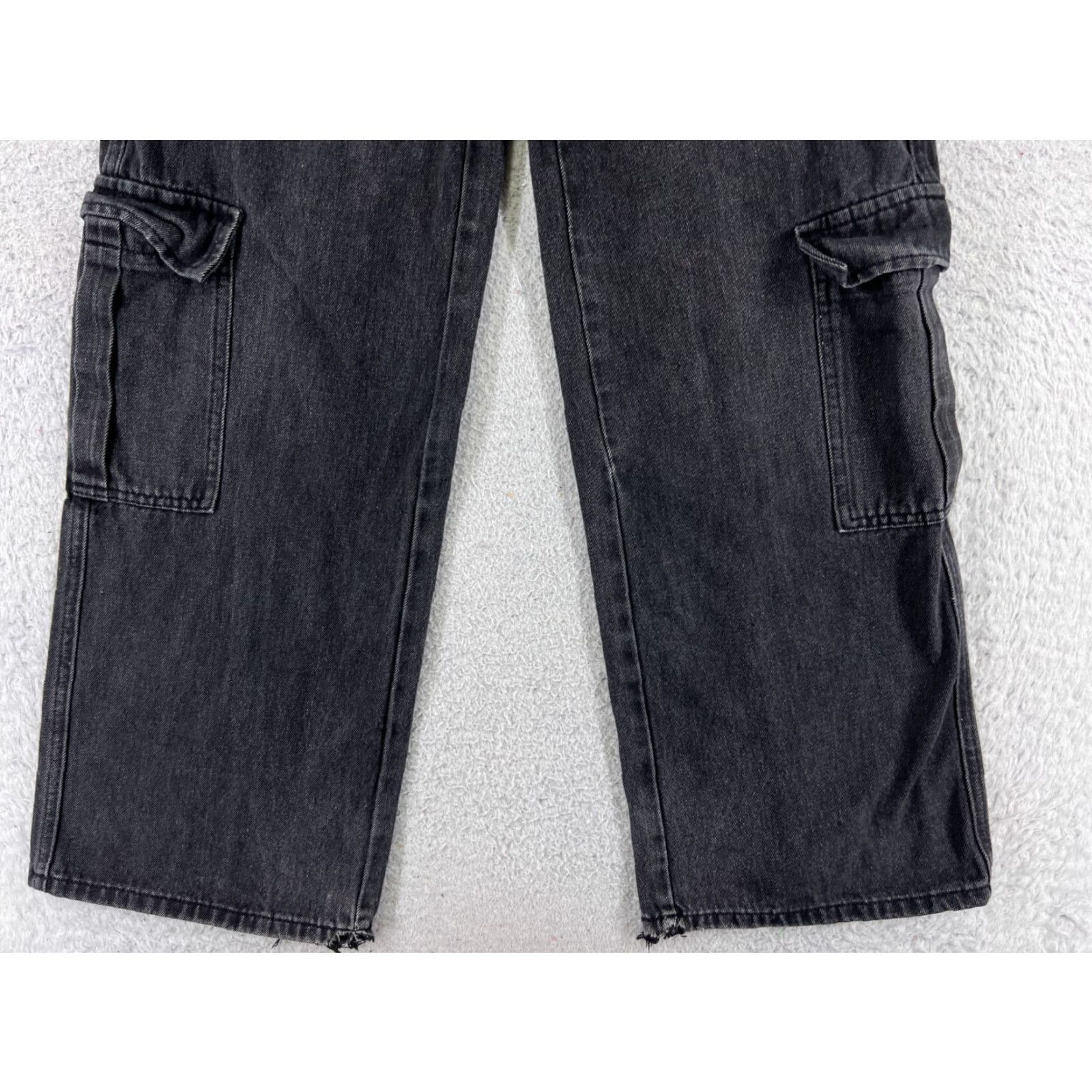 Vintage VINTAGE Wake Jeans Jeans Womens 2 Black Wide Leg Relaxed Fit Cargo Skate Y2K Style 23x30 90s Womens Size 40" / US 18 - 2 Thumbnail
