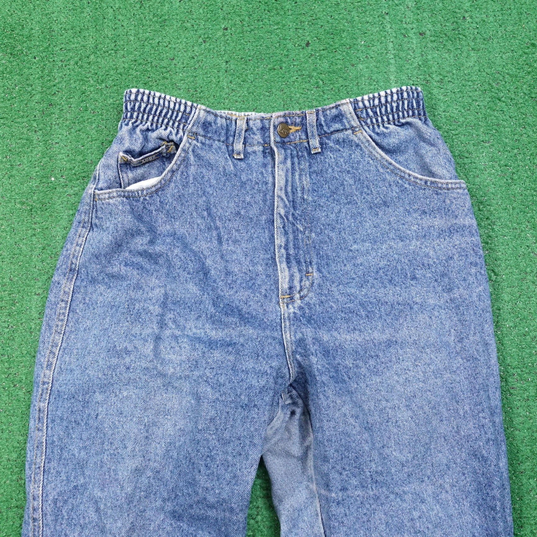 Lee VINTAGE LEE Denim Jeans Womens Size 12P Petite Blue Tapered (28x26) USA Made Size 34" / US 12 / IT 48 - 2 Thumbnail