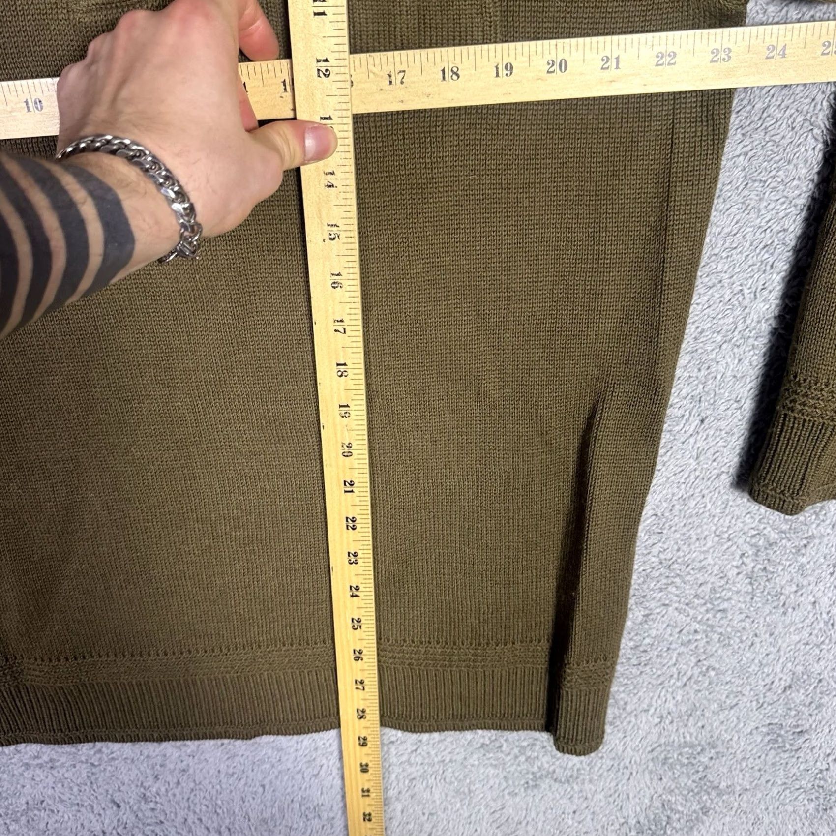 J.Crew J.CREW Sweater Mens XL Wool Shawl Neck Jumper Military Drab Army Henley Pullover Shirt? Size US XL / EU 56 / 4 - 6 Thumbnail