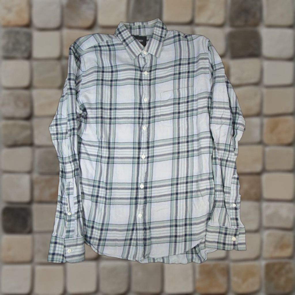 Bonobos Bonobos Shirt Mens M Blue Green Cotton Button-Up Long Sleeve Slim Size US M / EU 48-50 / 2 - 1 Thumbnail