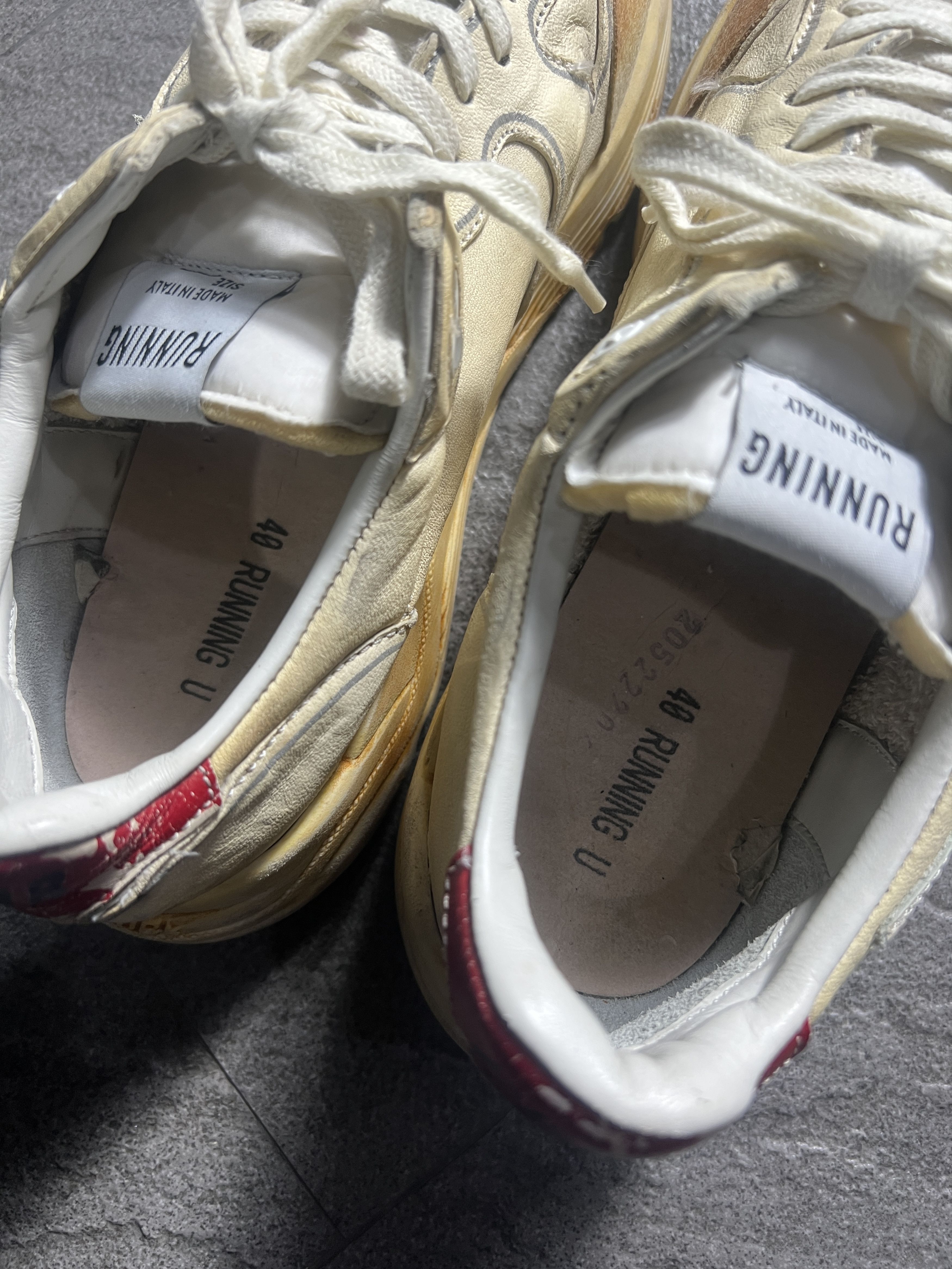 Golden Goose Golden Goose Running Sole Cream Red Star Size 36 Size US 7 / EU 40 - 17 Thumbnail