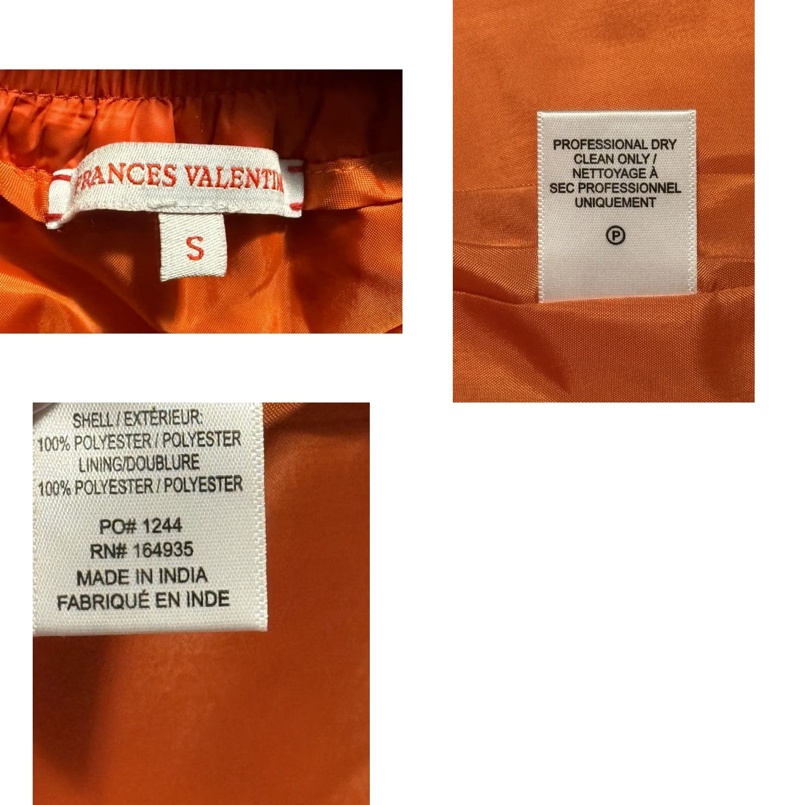 Valentino Frances Valentine Skirt Cassidy Mini Small S Orange Womens 90s? Size 28" / US 6 / IT 42 - 8 Thumbnail