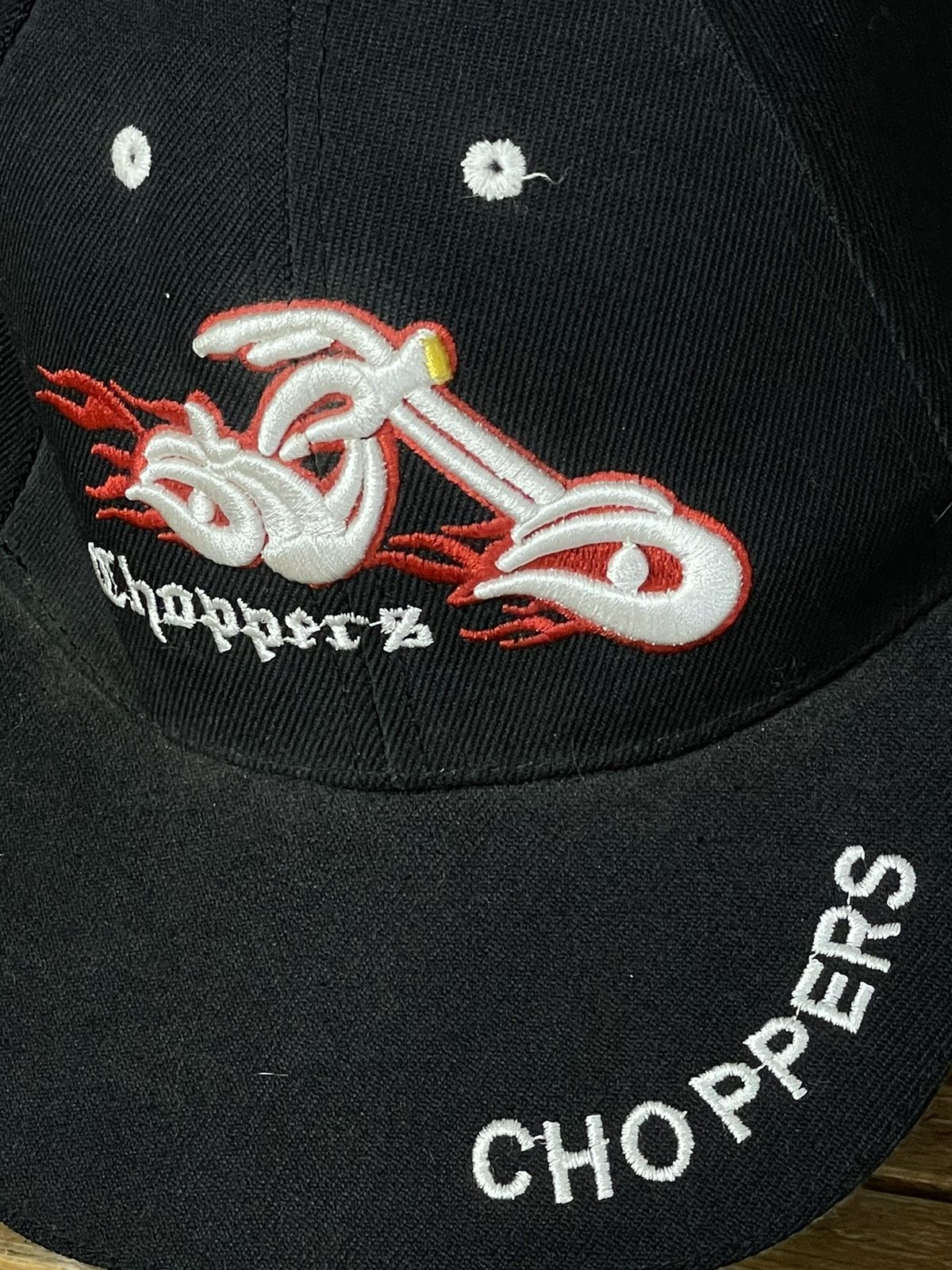West Coast Choppers Vintage Y2K’s Choppers Flames Motorcycle Strapback Hat Cap Size ONE SIZE - 4 Thumbnail