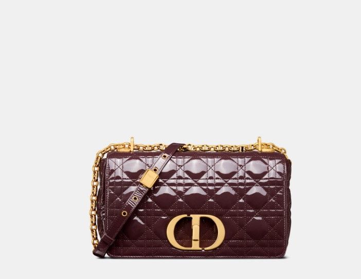 Dior o1w1db10425 M9242UV Size: OS / Medium Caro Bag in Plum Size ONE SIZE - 2 Thumbnail