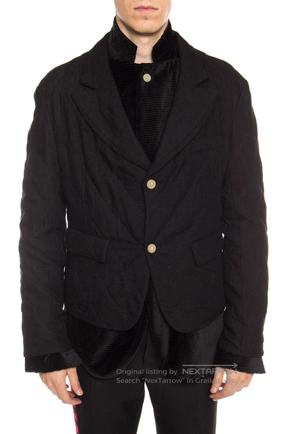 Haider Ackermann black wool blend two-in-one jacket. Size US L / EU 52-54 / 3 - 3 Thumbnail