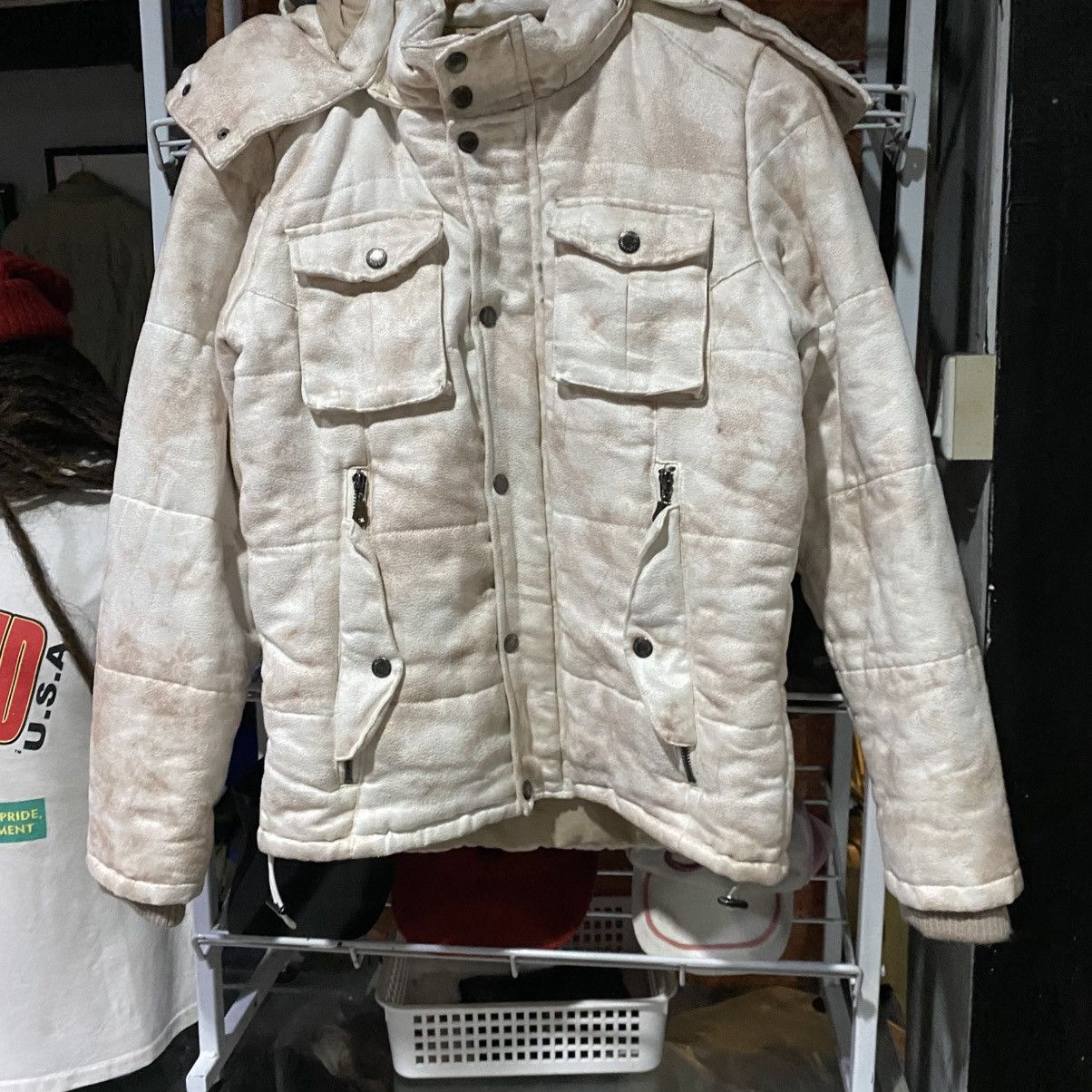 In The Attic Vintage "In The Attic" Dirt Style Fur Puffer Hooded Jacket Size US M / EU 48-50 / 2 - 5 Thumbnail