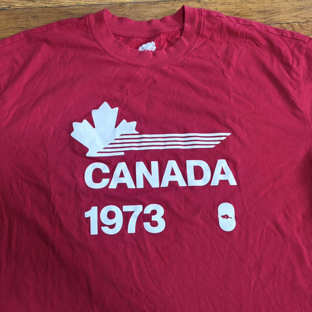 Roots Roots Canada 1973 Red Organic Cotton Graphic T-Shirt Size 4 Size US M / EU 48-50 / 2 - 5 Thumbnail