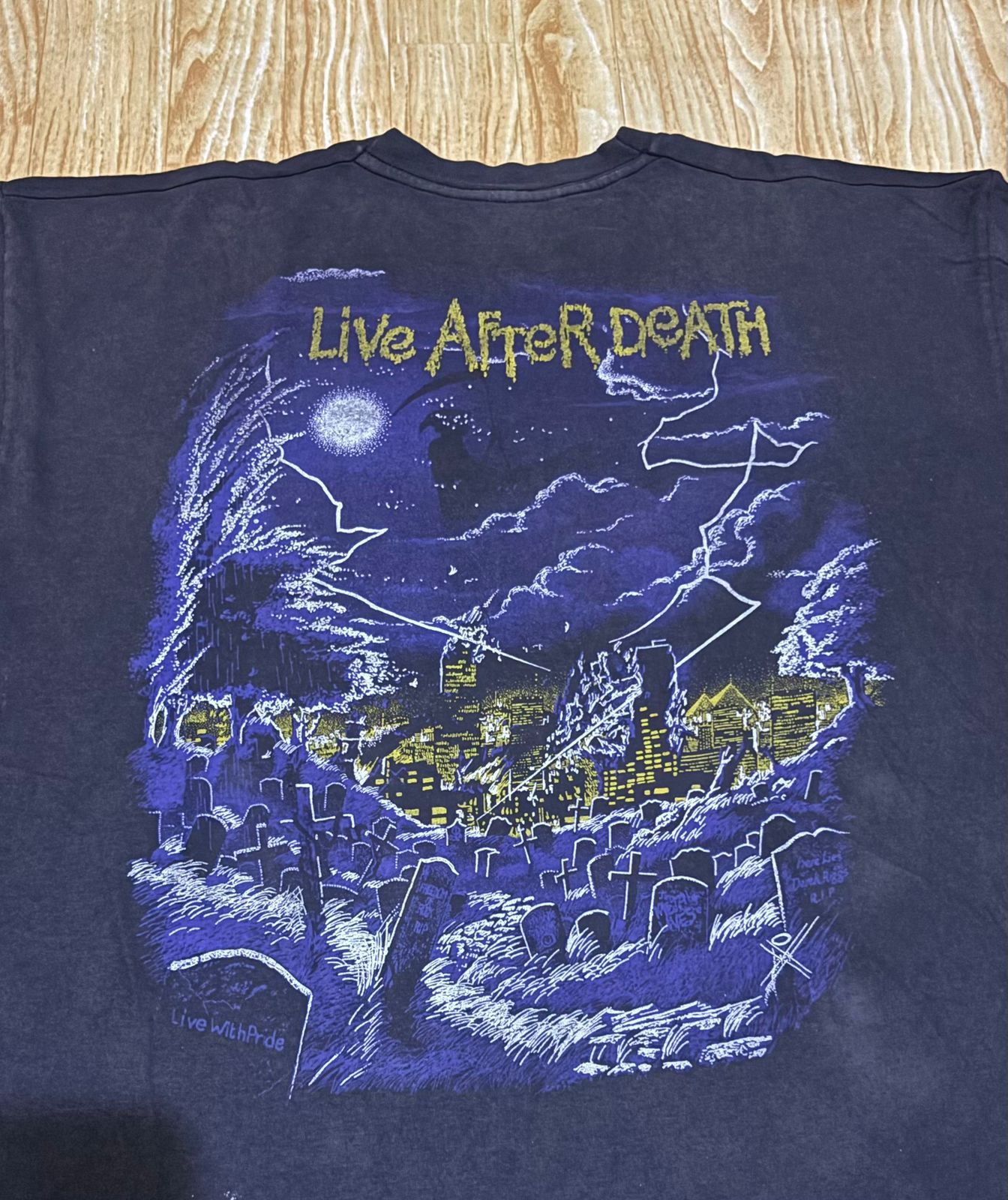 Iron Maiden vtg 80s iron maiden Life after death,Metallica,Ozzy Osbourne Size US XL / EU 56 / 4 - 5 Thumbnail