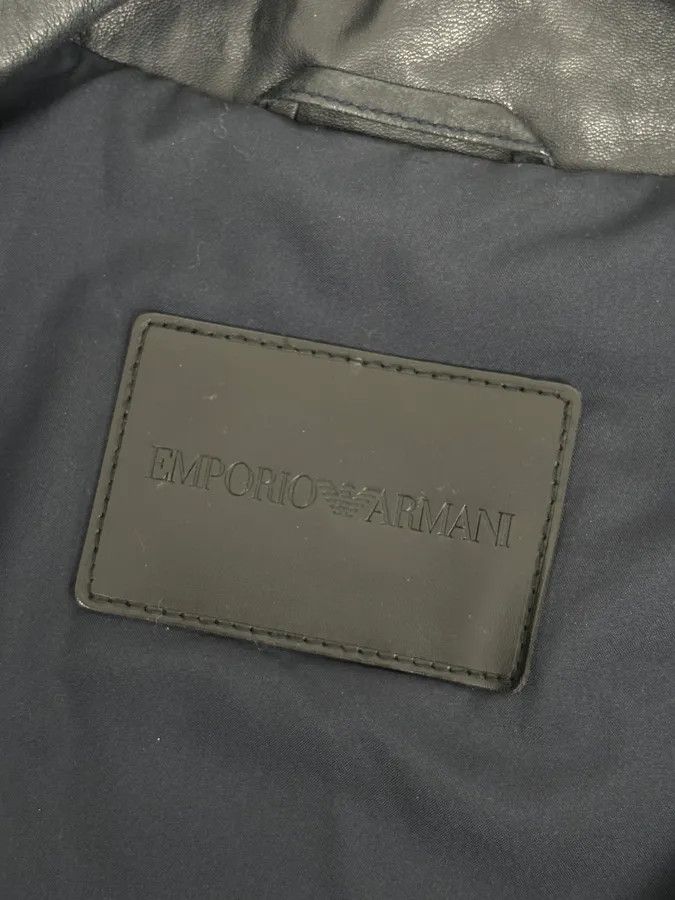 Emporio Armani SS2020 Emporio Armani Black Leather Zip-Up Jacket Size US M / EU 48-50 / 2 - 10 Thumbnail