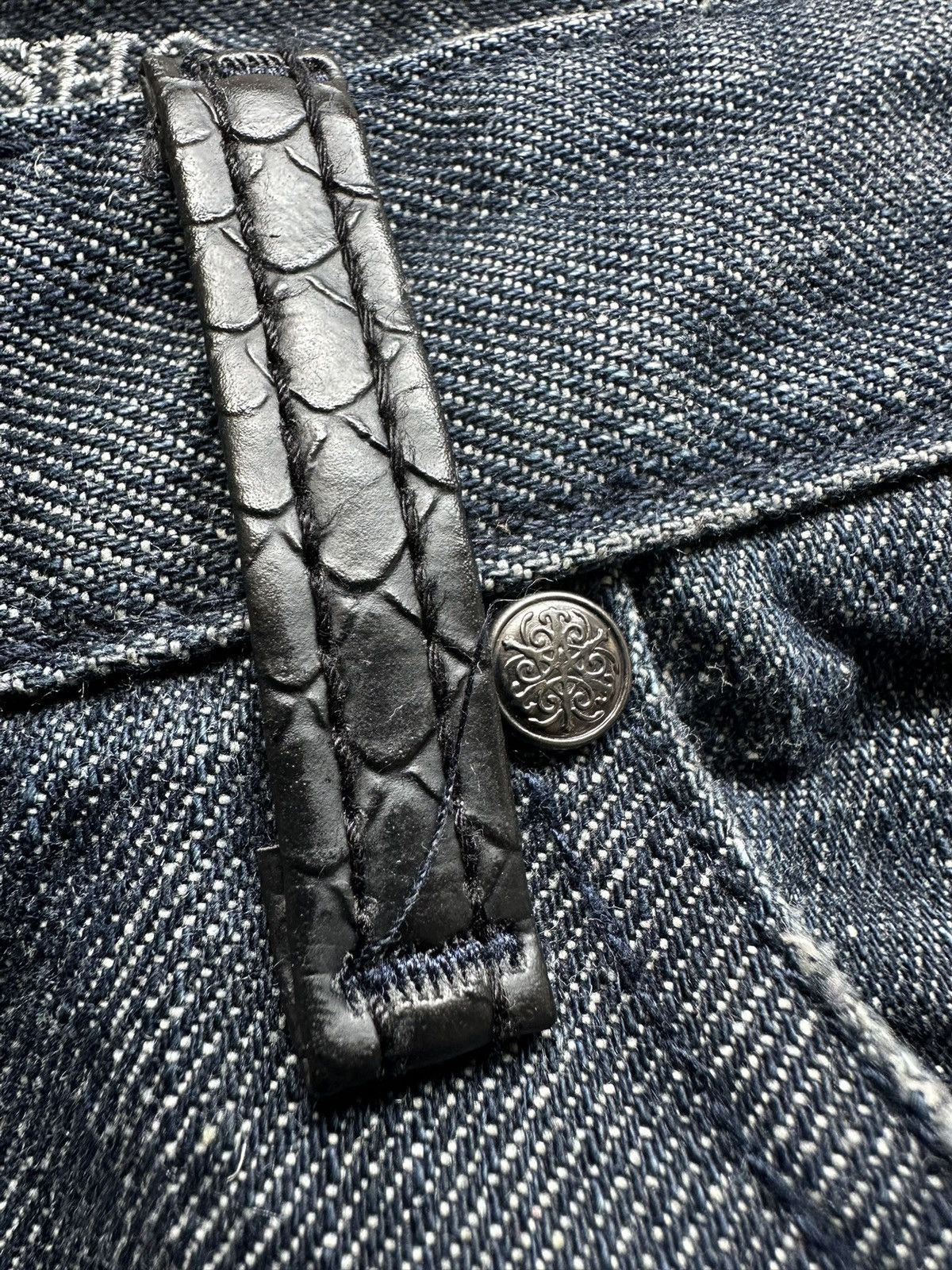 BERNINGS SHO 00's Berning Sho Black Label snake skin flared denim Size US 35 - 12 Thumbnail