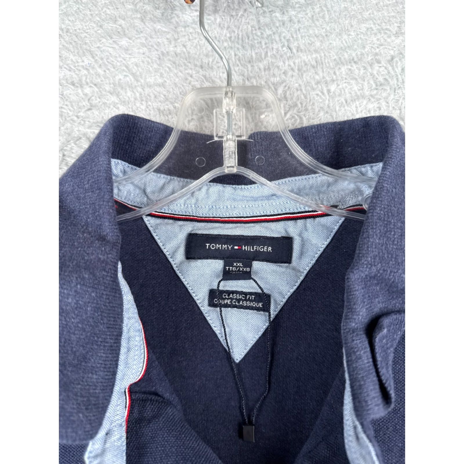 Tommy Hilfiger Tommy Hilfiger Polo Shirt Men 2XL XXL Blue Classic Fit 100% Cotton READ Size US XXL / EU 58 / 5 - 7 Thumbnail