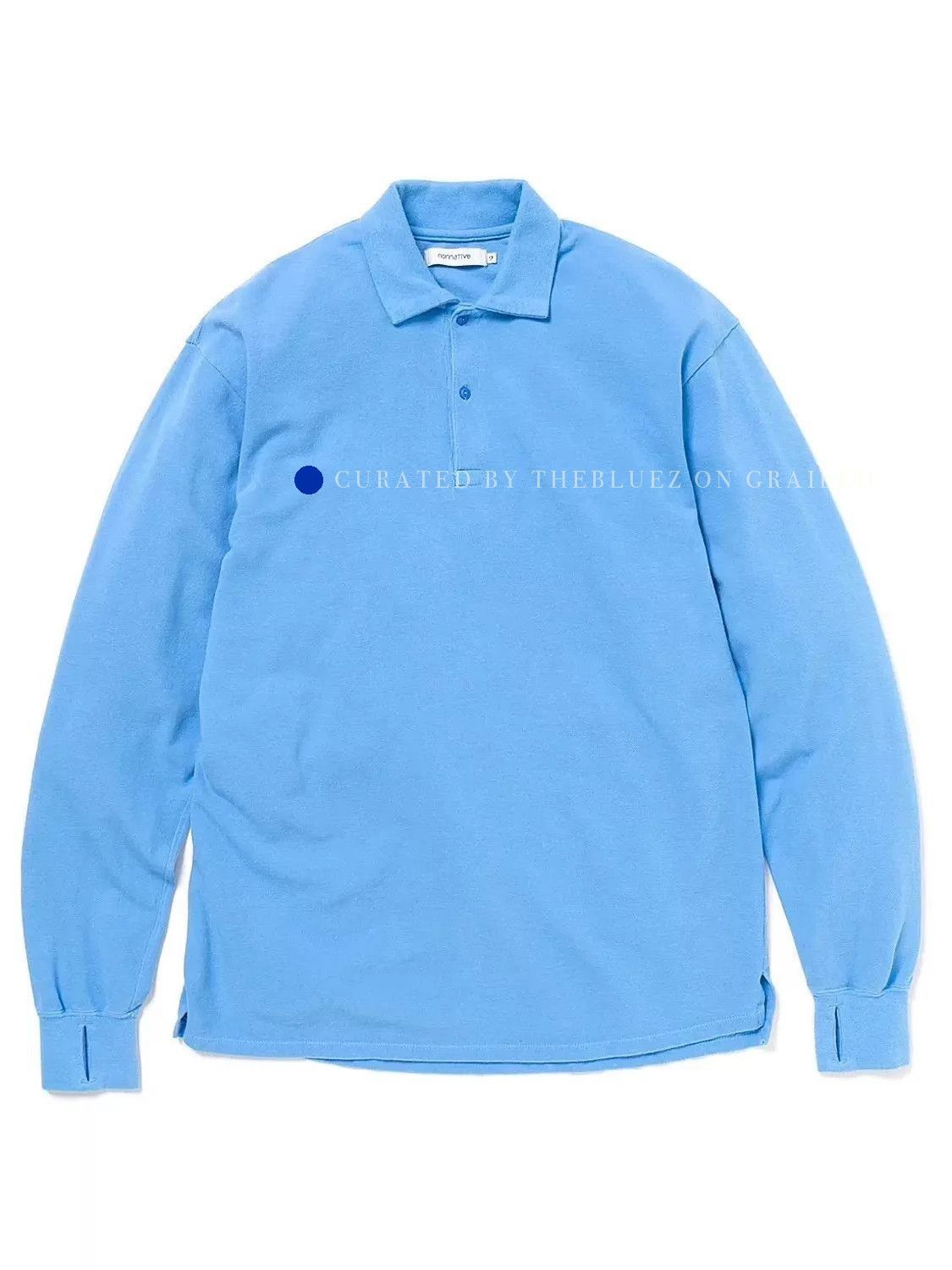Nonnative Officer Long Sleeve Polo Shirt in Sax Blue Size US M / EU 48-50 / 2 - 1 Thumbnail