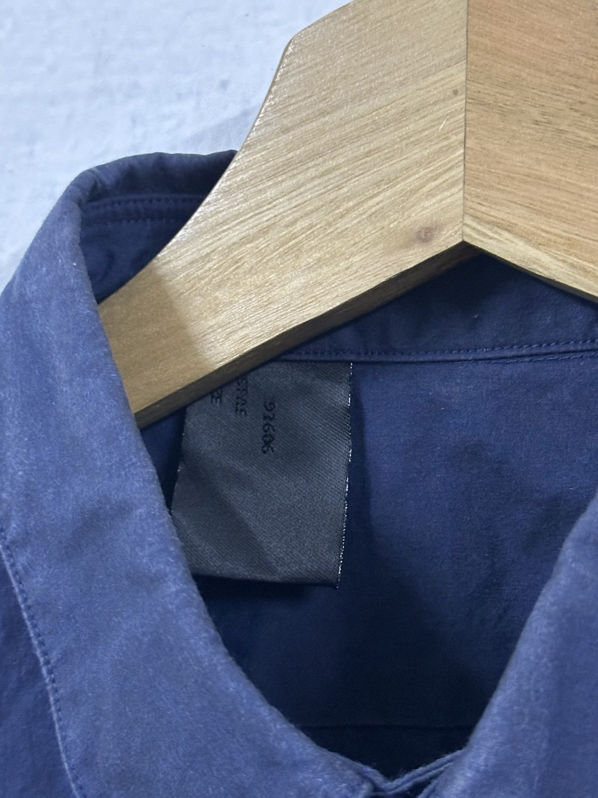 N.Hoolywood N.Hollywood 100% Cotton Blue Black Shirt Size US M / EU 48-50 / 2 - 8 Thumbnail