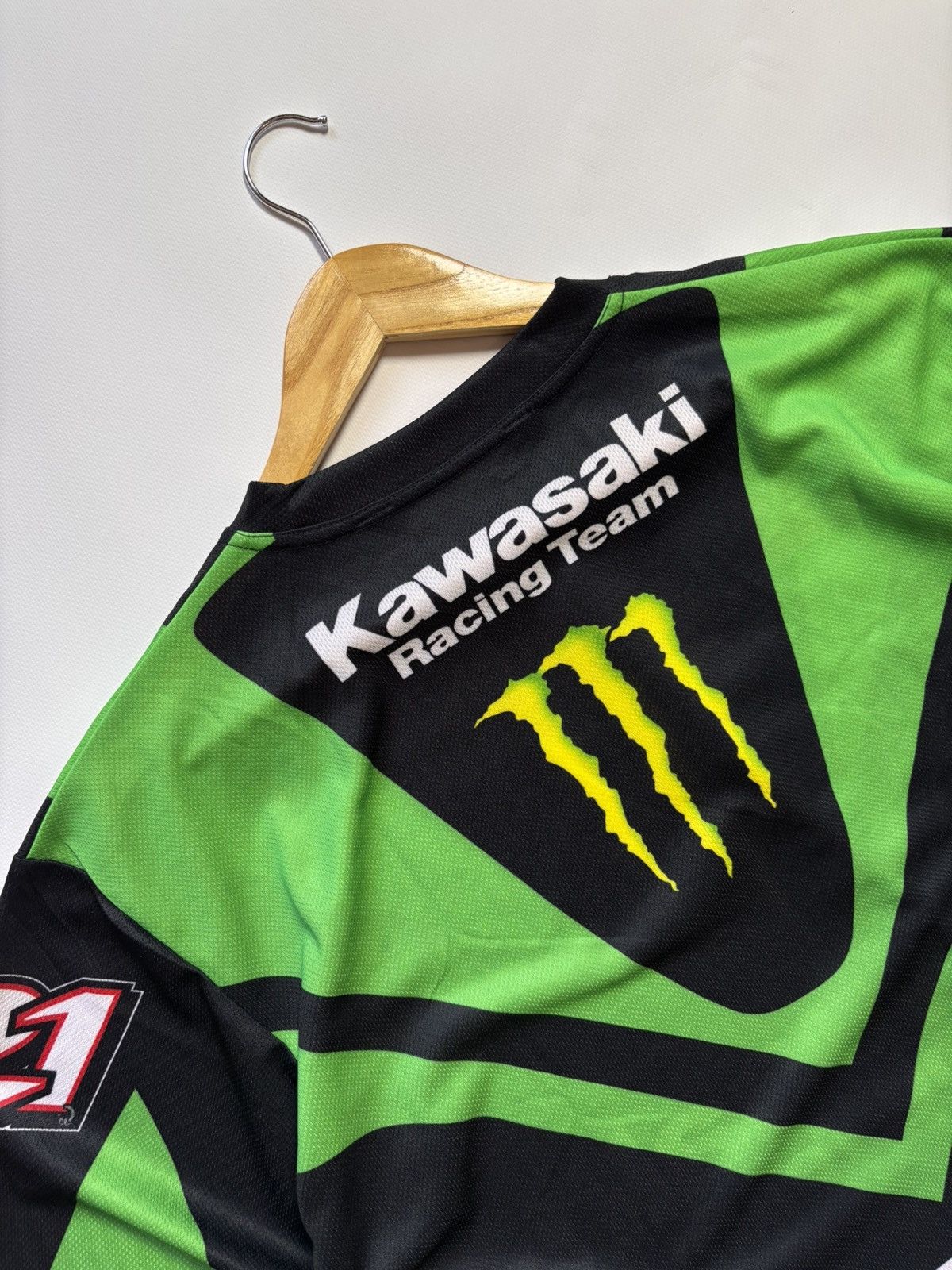 Vintage MONSTER KAWASAKI ASAP ROCKY VINTAGE RETRO RACING JERSEY (XL) Size US XL / EU 56 / 4 - 9 Thumbnail