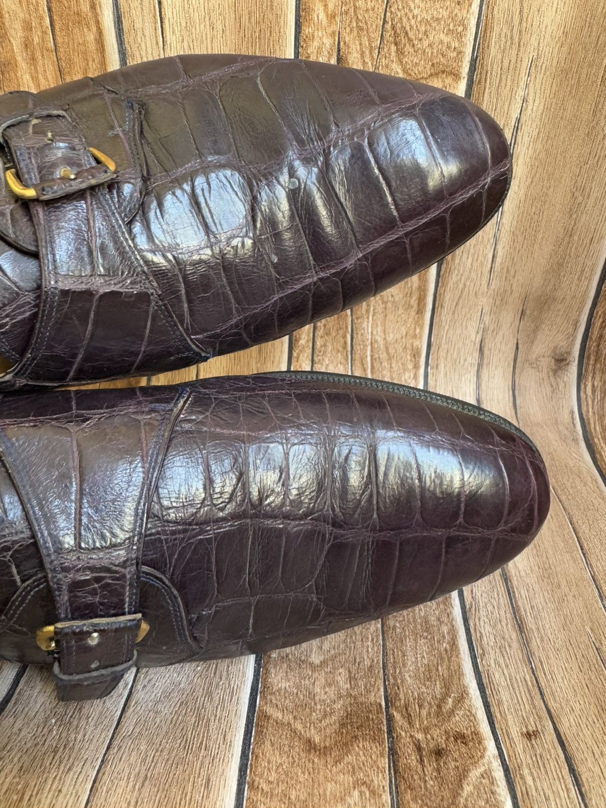 Genuine Leather × Mauri Genuine alligator skin single monk Size US 12 / EU 45 - 8 Thumbnail