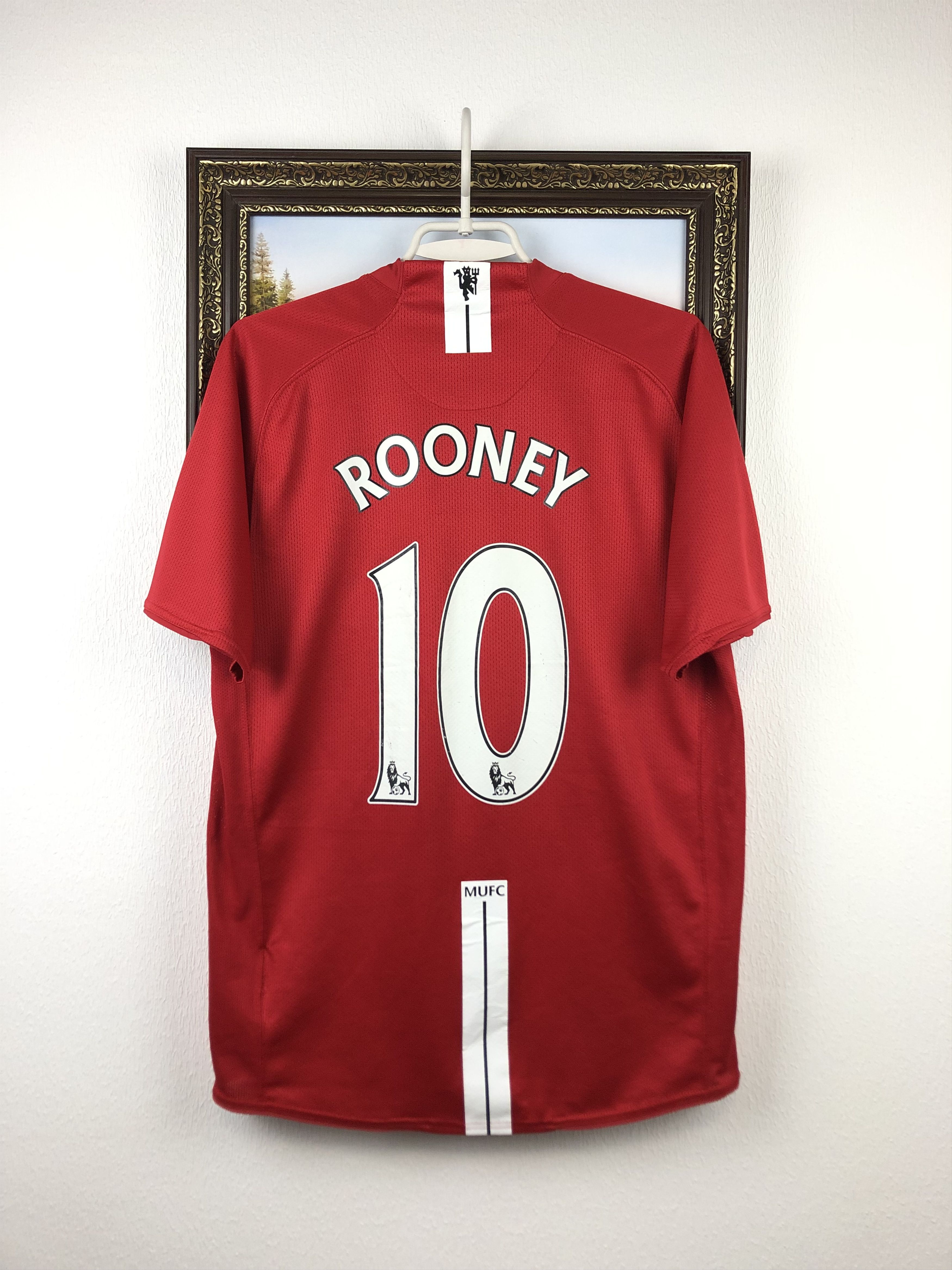 Manchester United football shirt 2007 #10 Rooney Nike Jersey