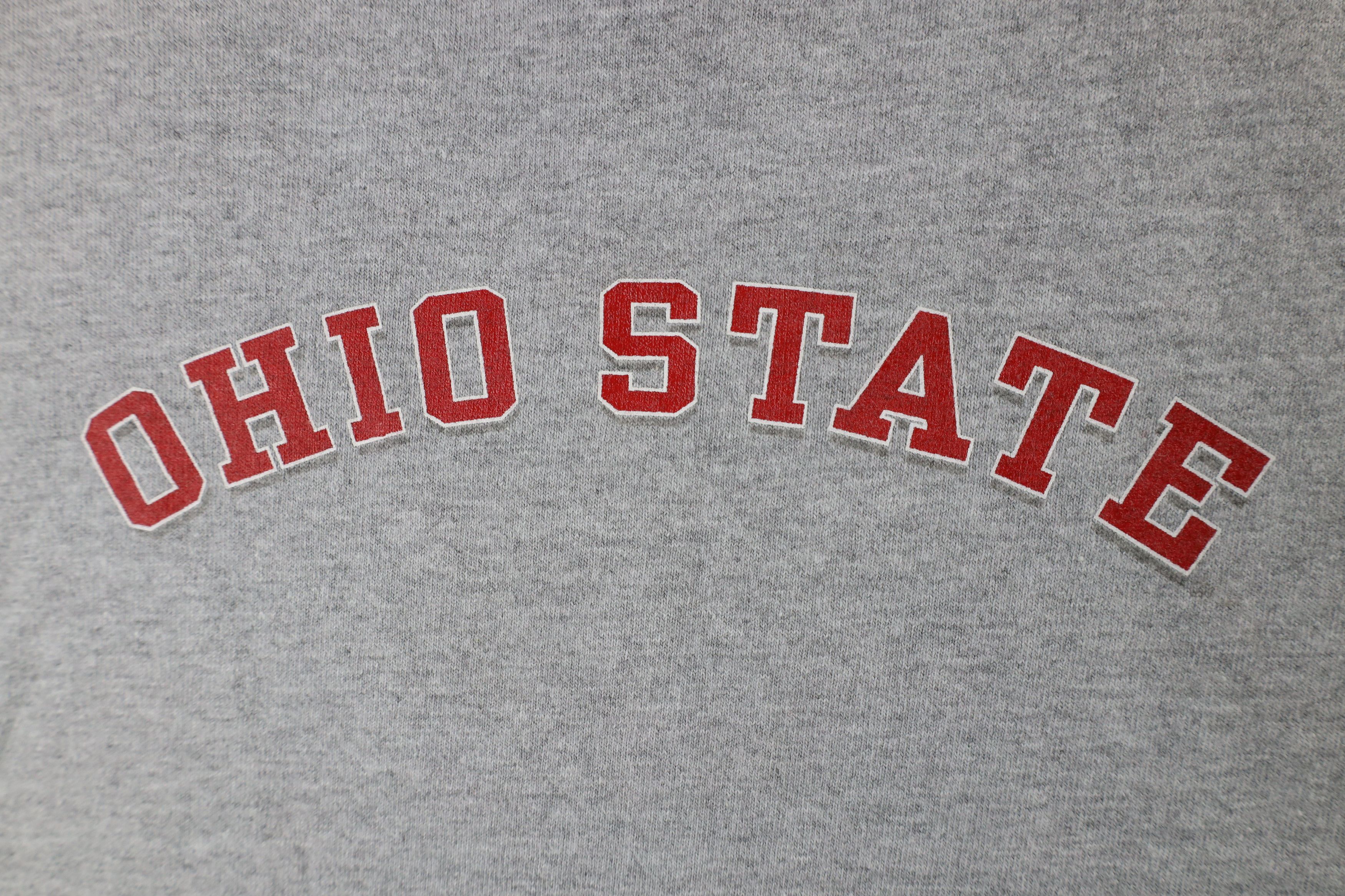 Vintage Vintage 90s Ohio State University Long Sleeve T-Shirt Gray Size US XL / EU 56 / 4 - 5 Thumbnail