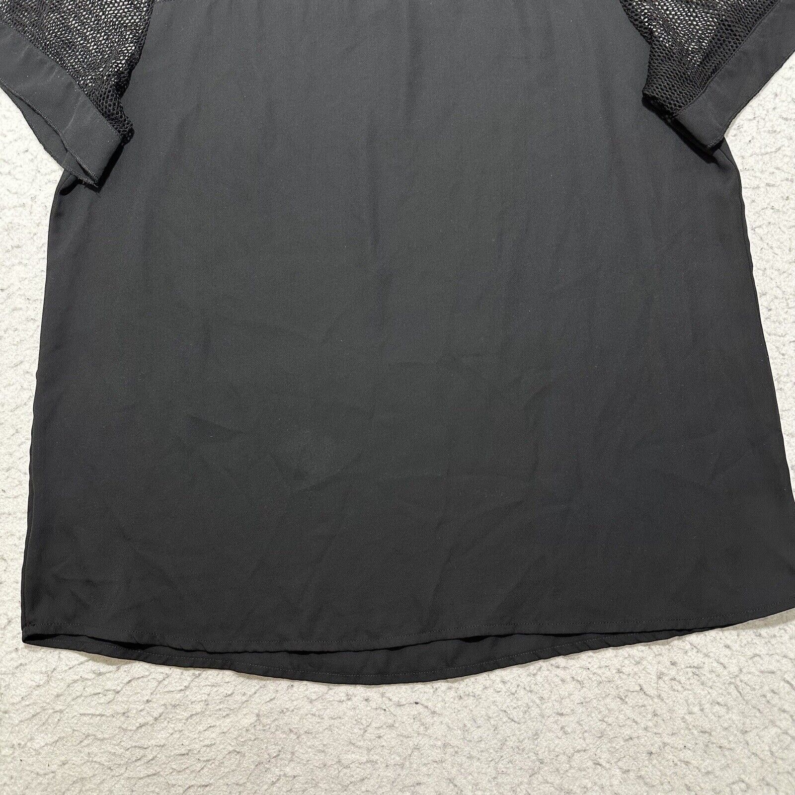 Other Pleione Large Lightweight T Shirt Blouse Mesh Sleeves Black Size L / US 10 / IT 46 - 12 Thumbnail